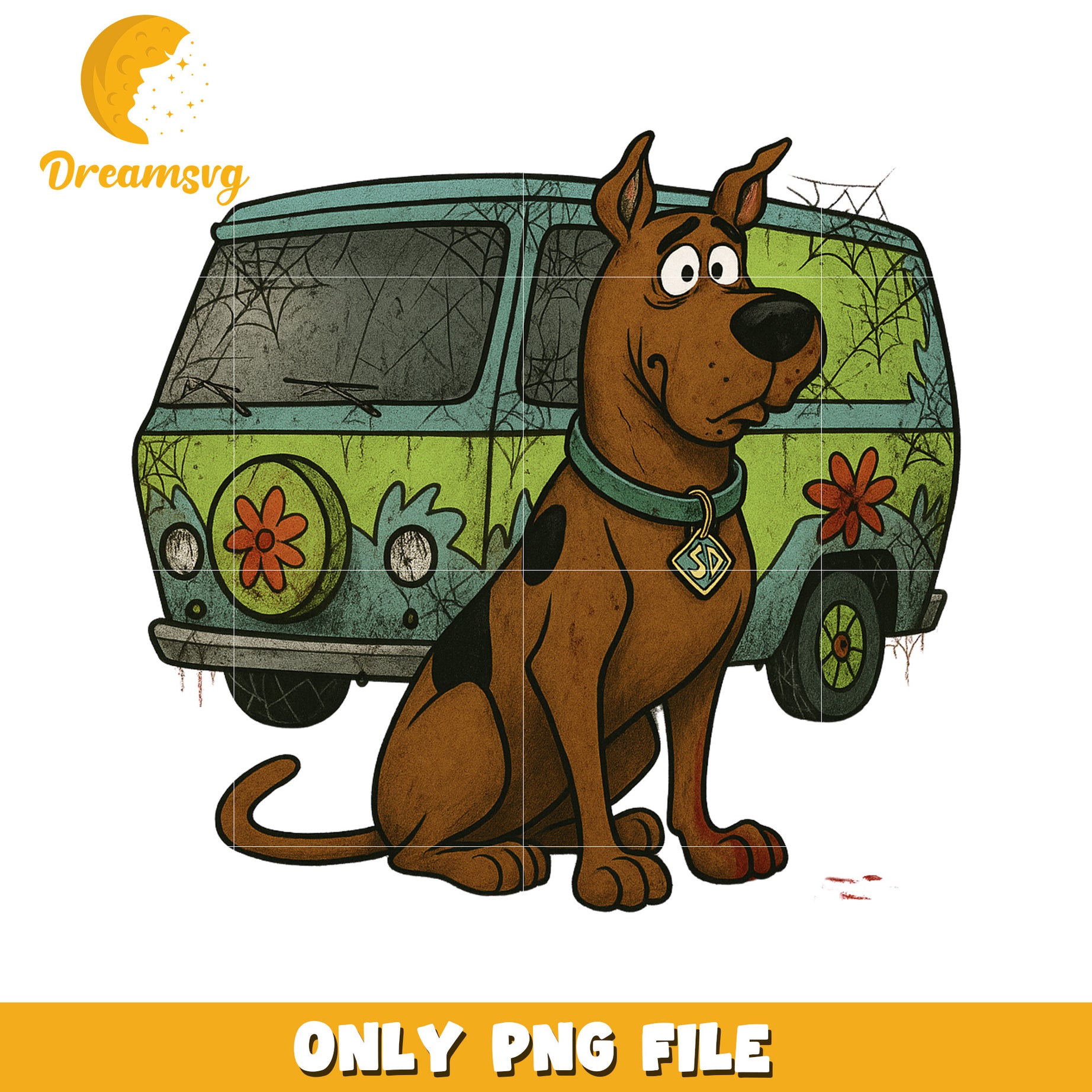 Spooky car and scooby doo png, scary scooby doo png, halloween scooby doo png