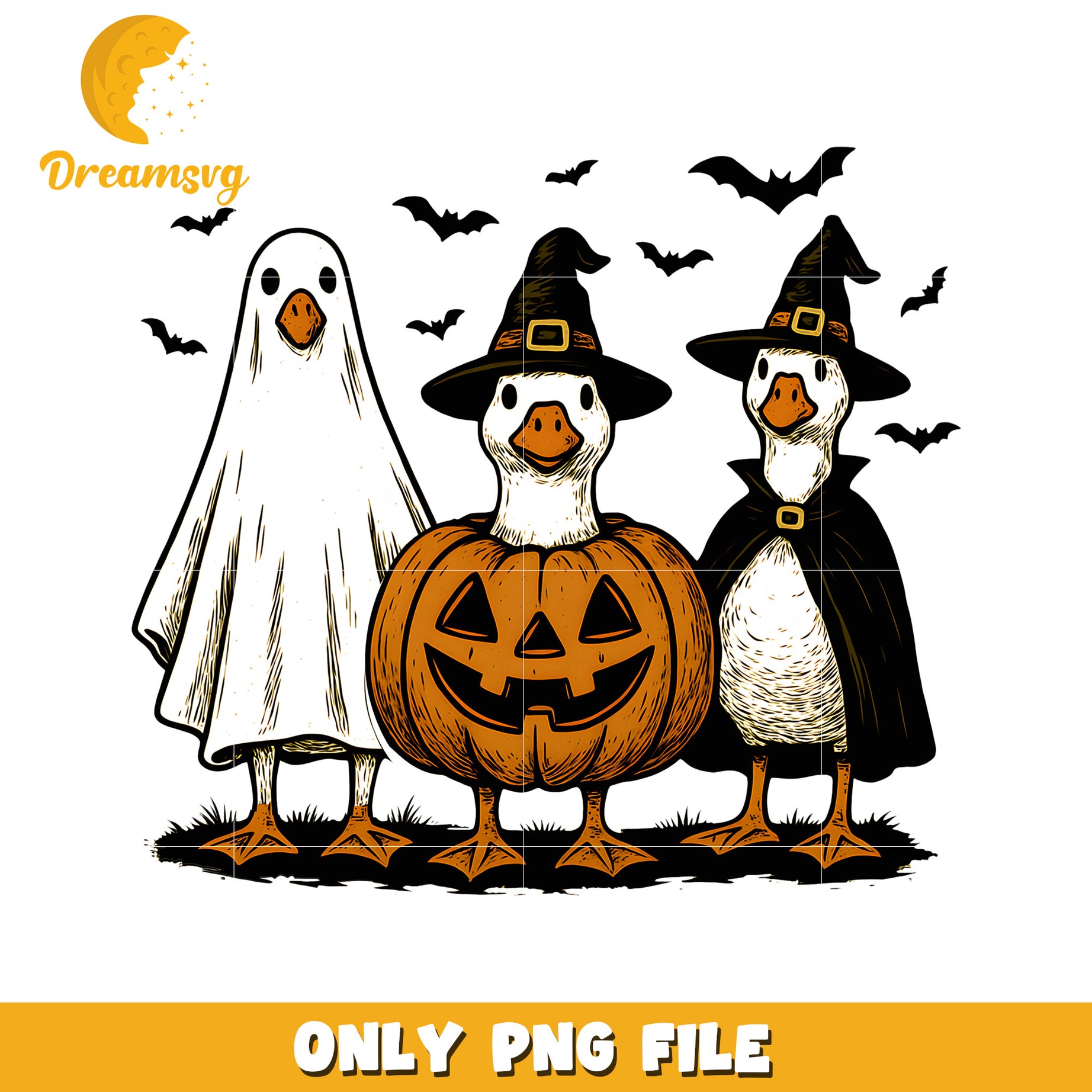 Spooky halloween goose png, halloween decor png, halloween season​ png