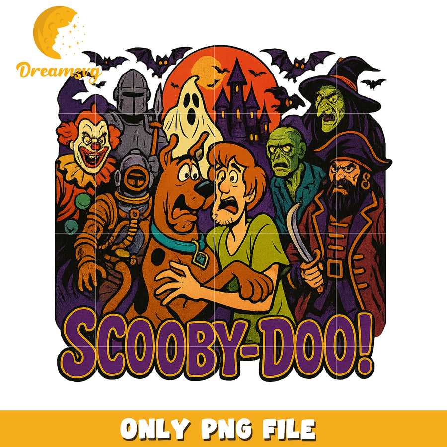 Spooky halloween scooby doo png, scary scooby doo png, halloween scooby doo png