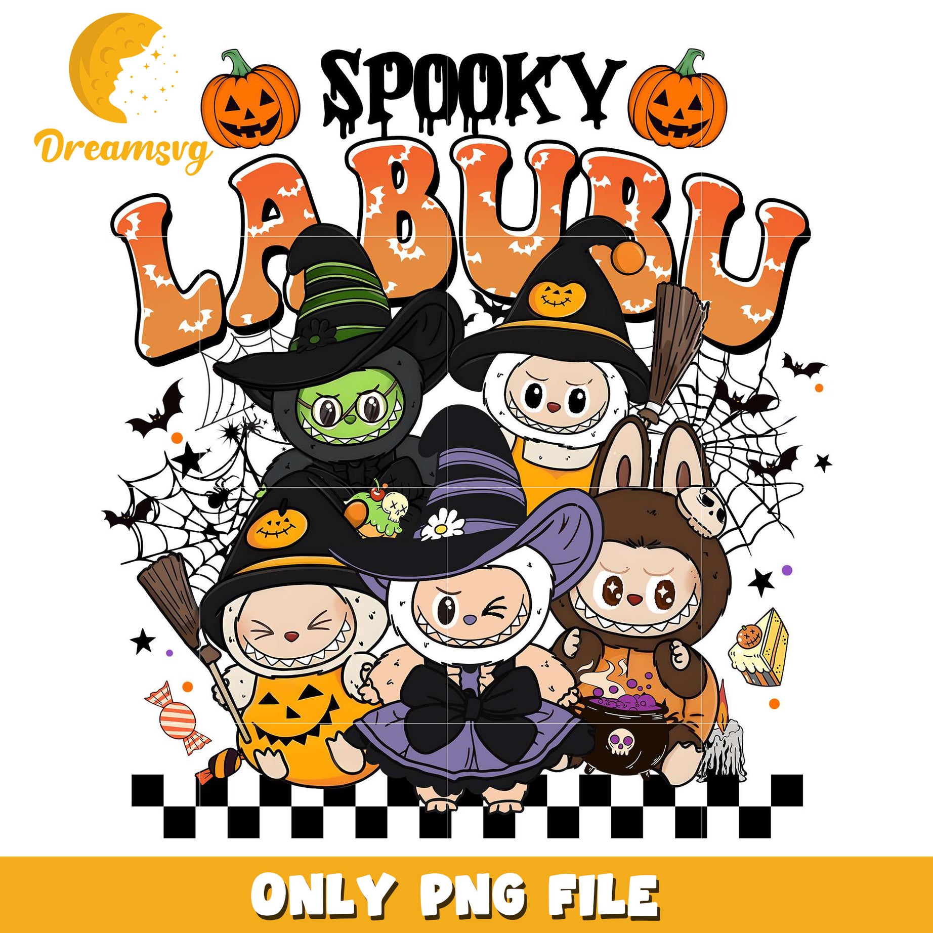 Spooky labubu design png, halloween kills​ halloween ends​ png
