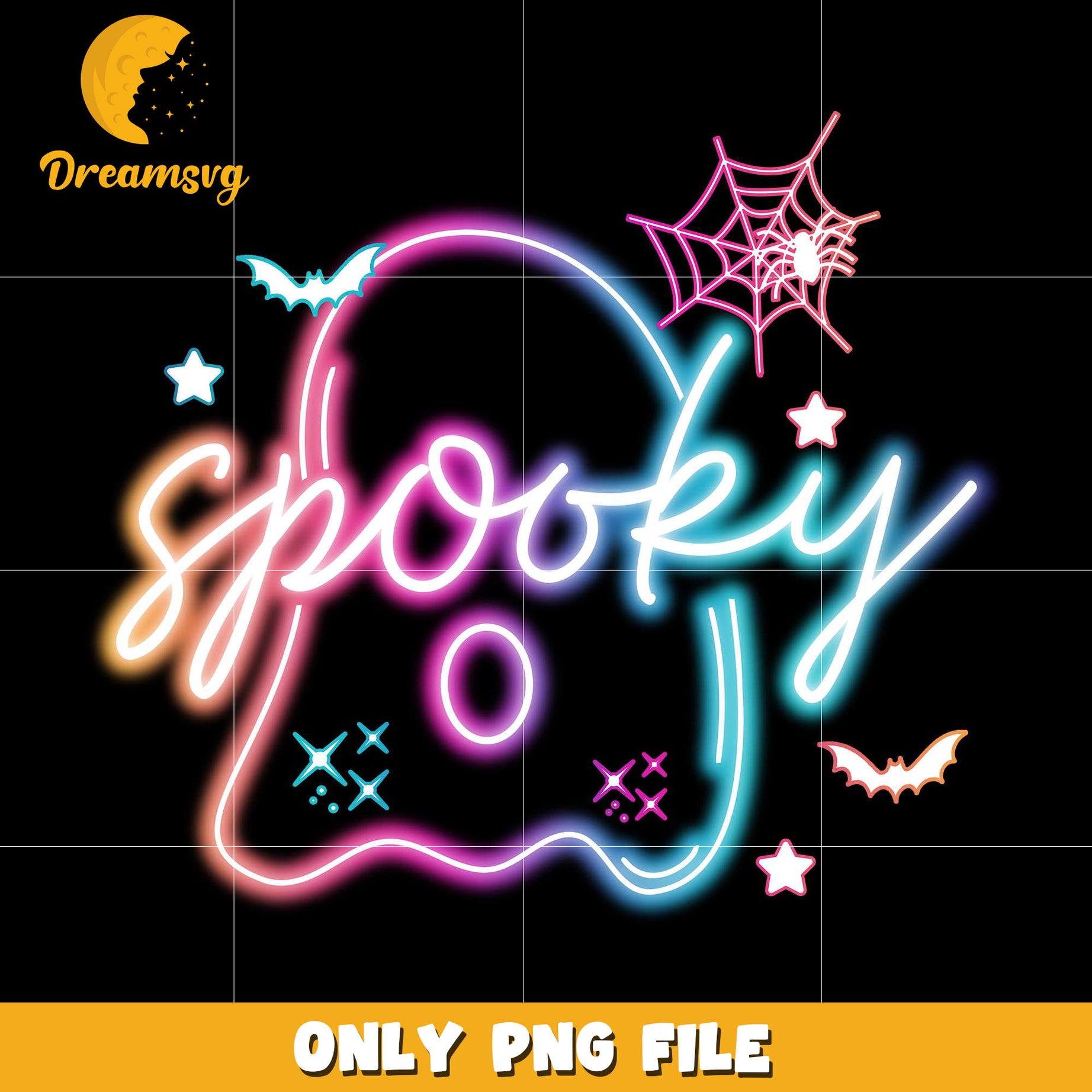 Spooky neon ghoul png, halloween characters​ png, halloween design png
