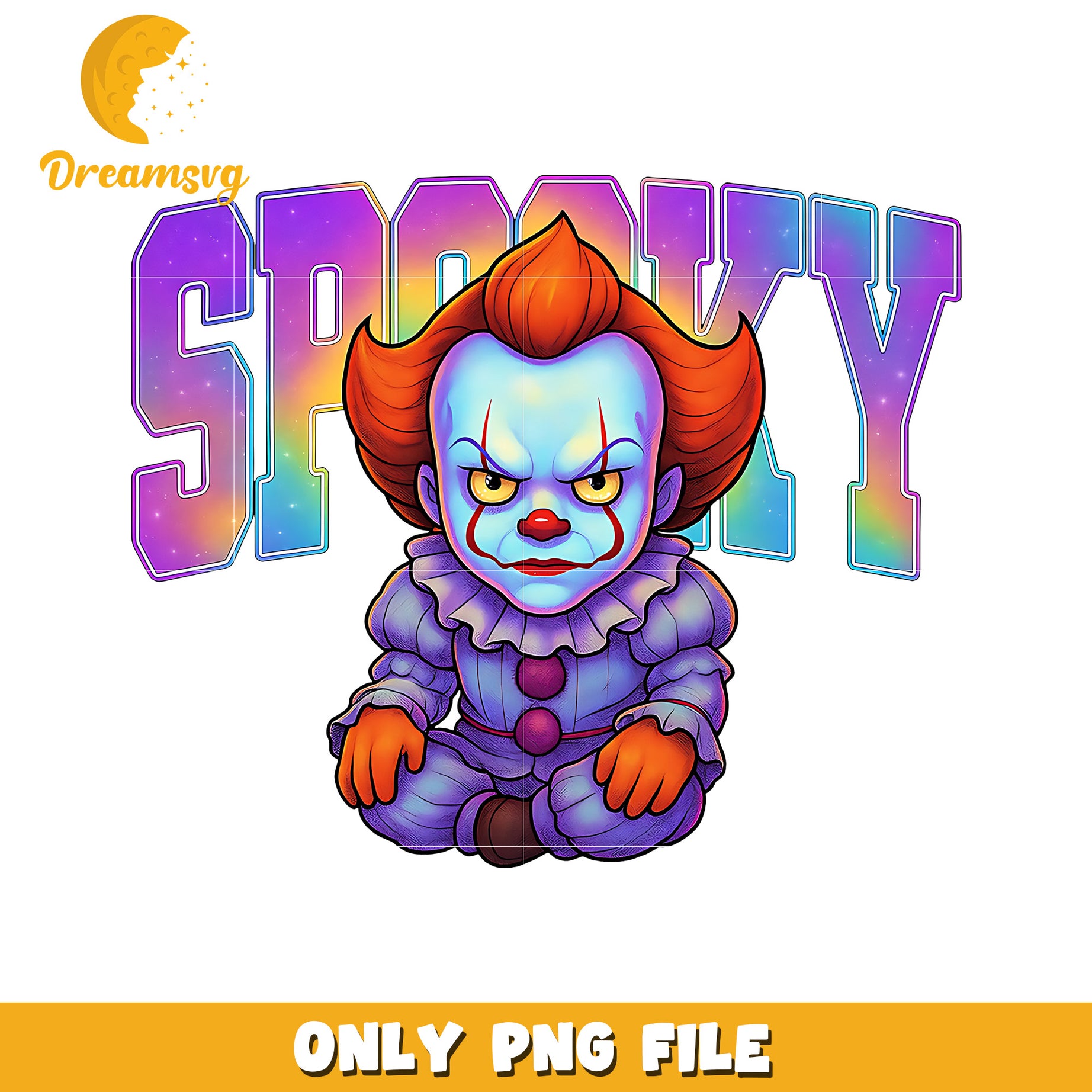 Spooky pennywise svg, halloween pennywise svg, horror clown svg