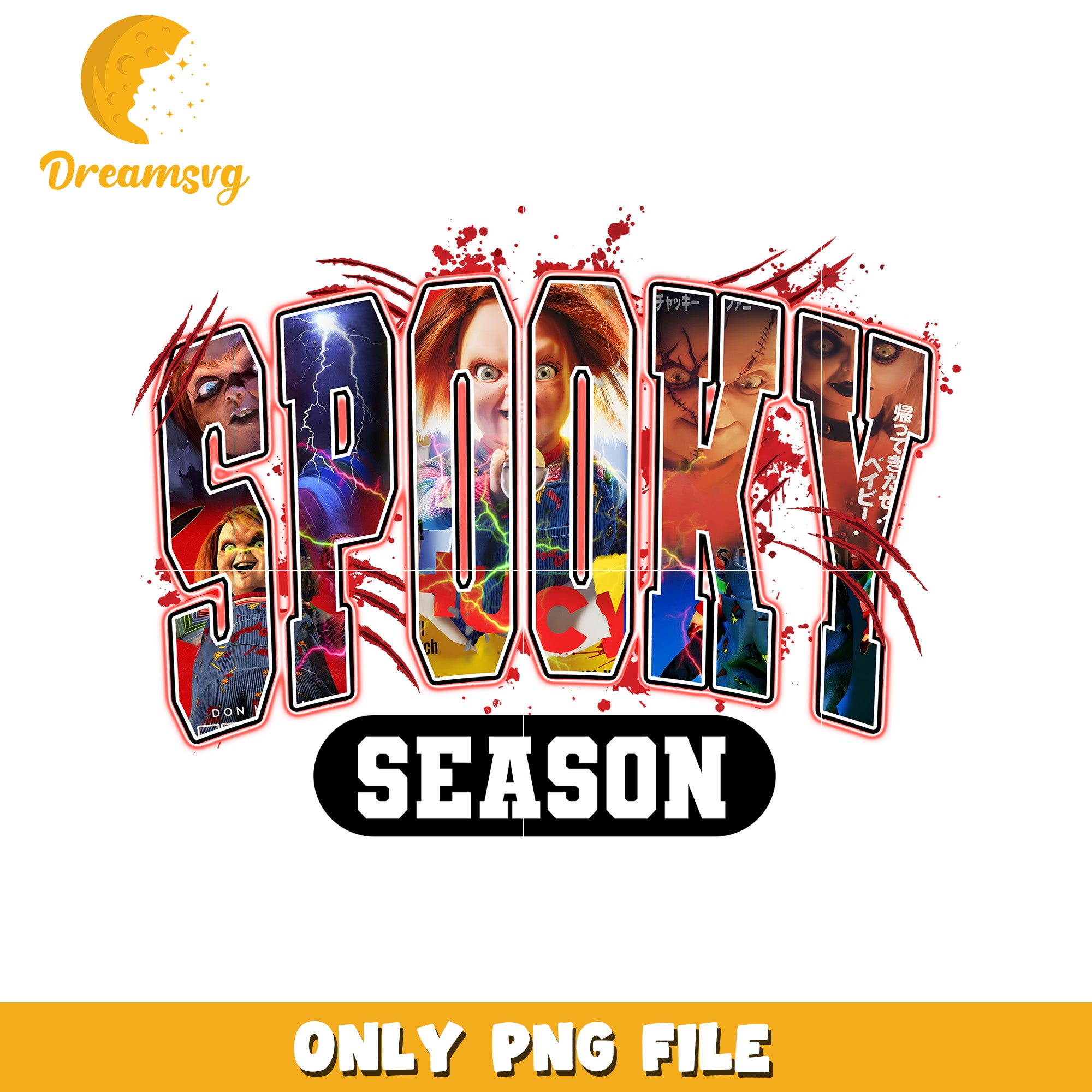 Spooky season killers png, halloween season png, halloween movies png