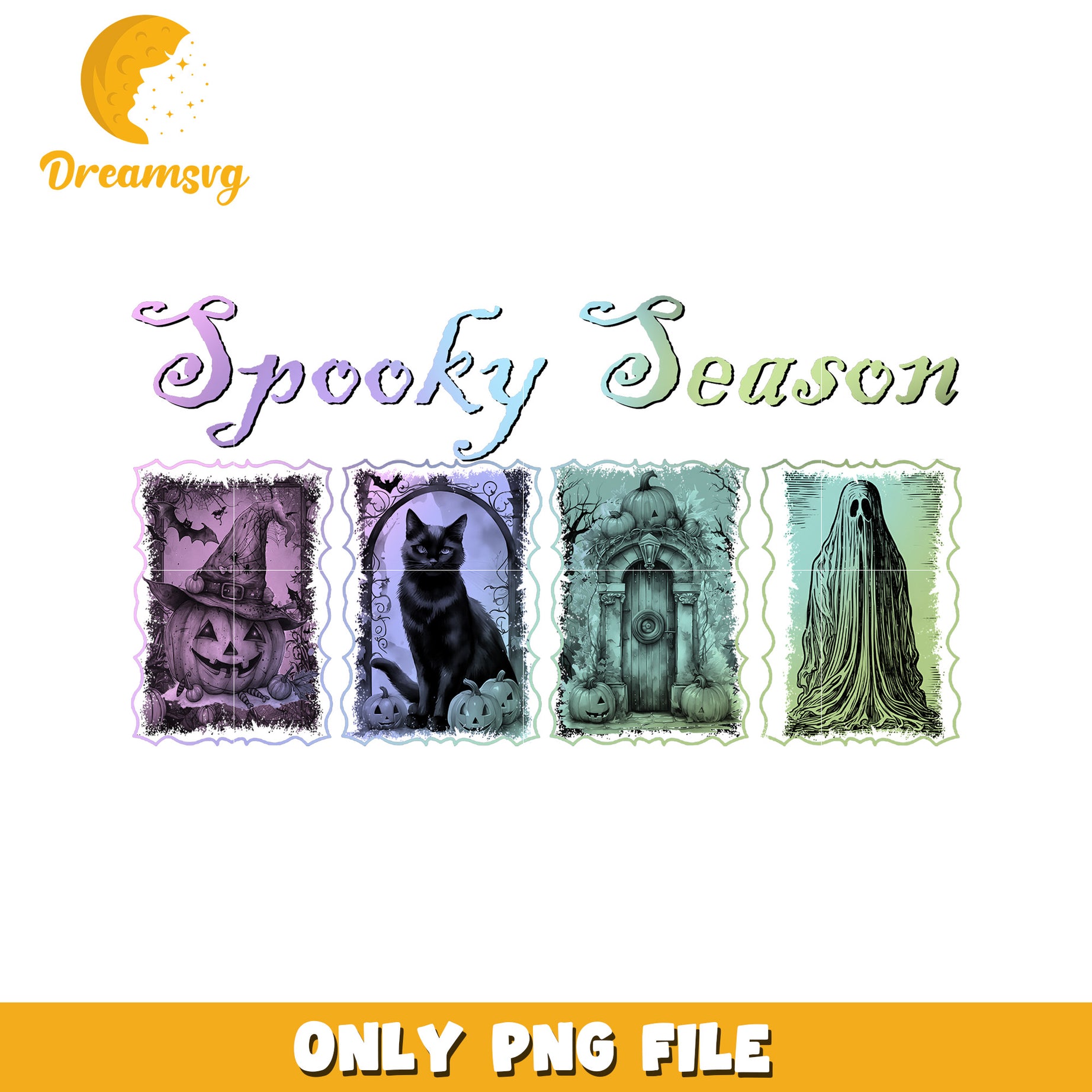 Spooky season png, greatest time of the year png, halloween png