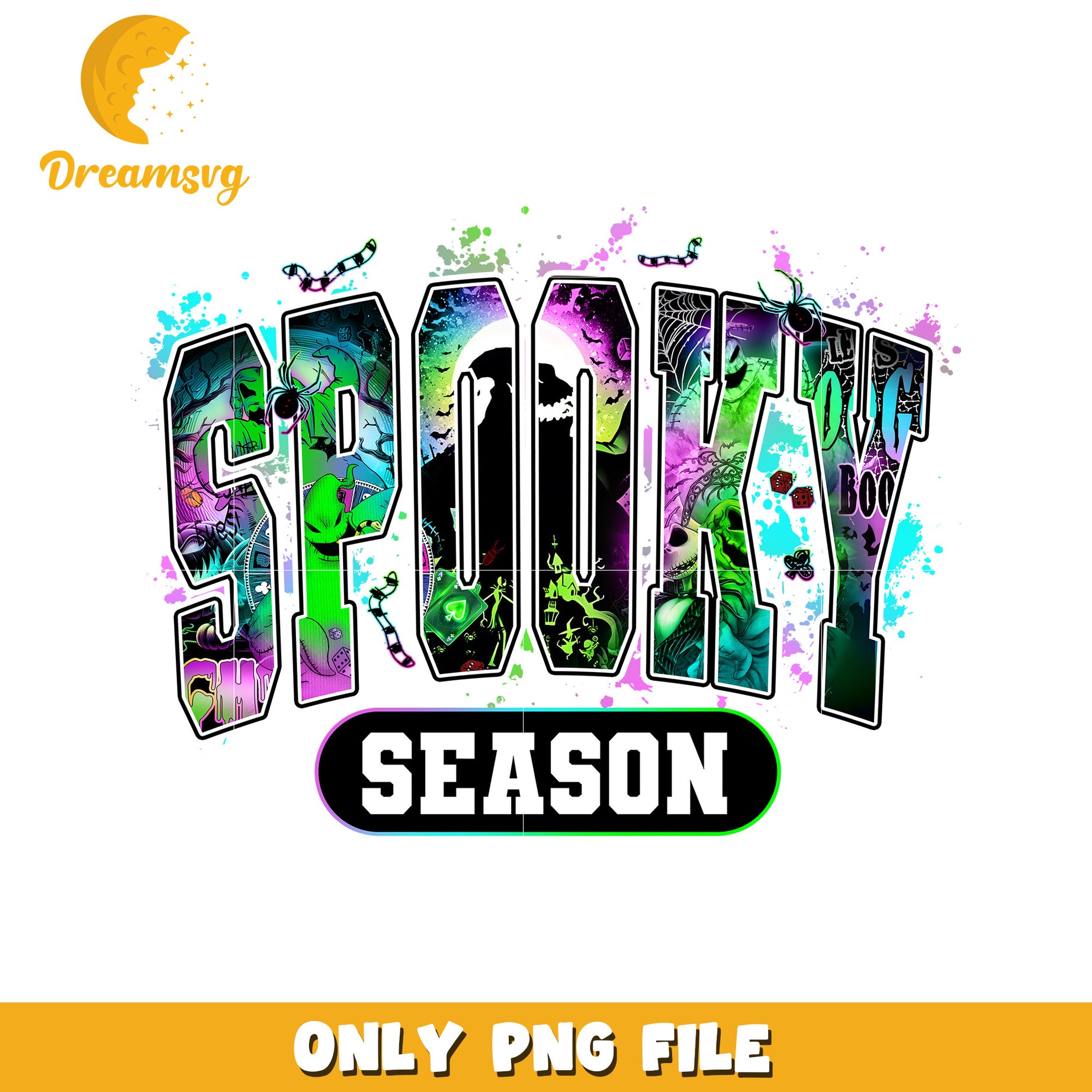 Spooky season png, halloween png, halloween cartoon png