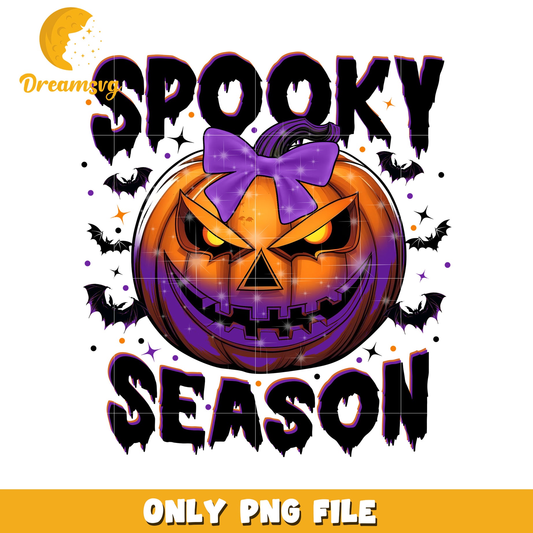 Spooky season pumpkin png, halloween decor png, halloween season​ png