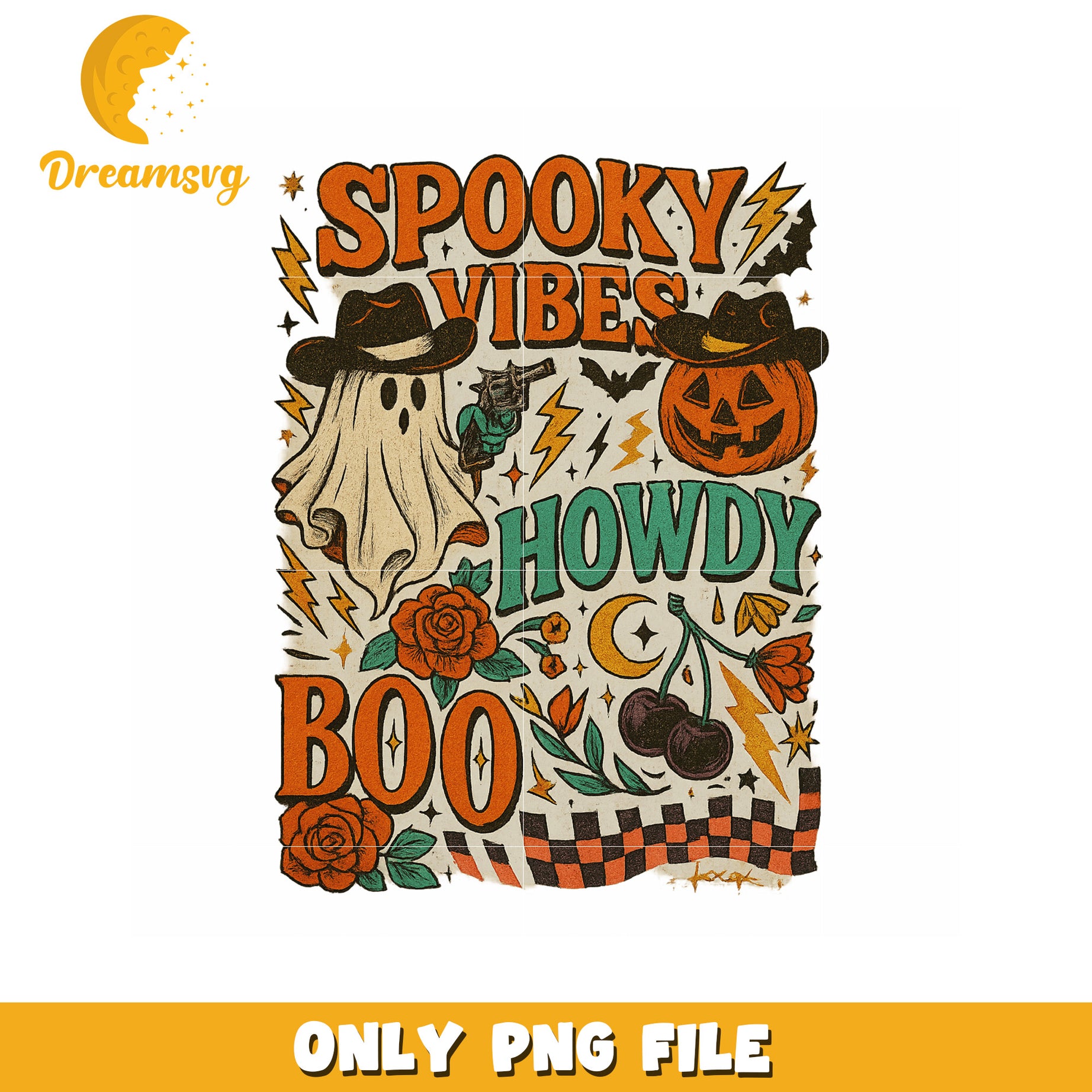 Spooky vibes howdy png, halloween drawings​ png, halloween jokes​ png