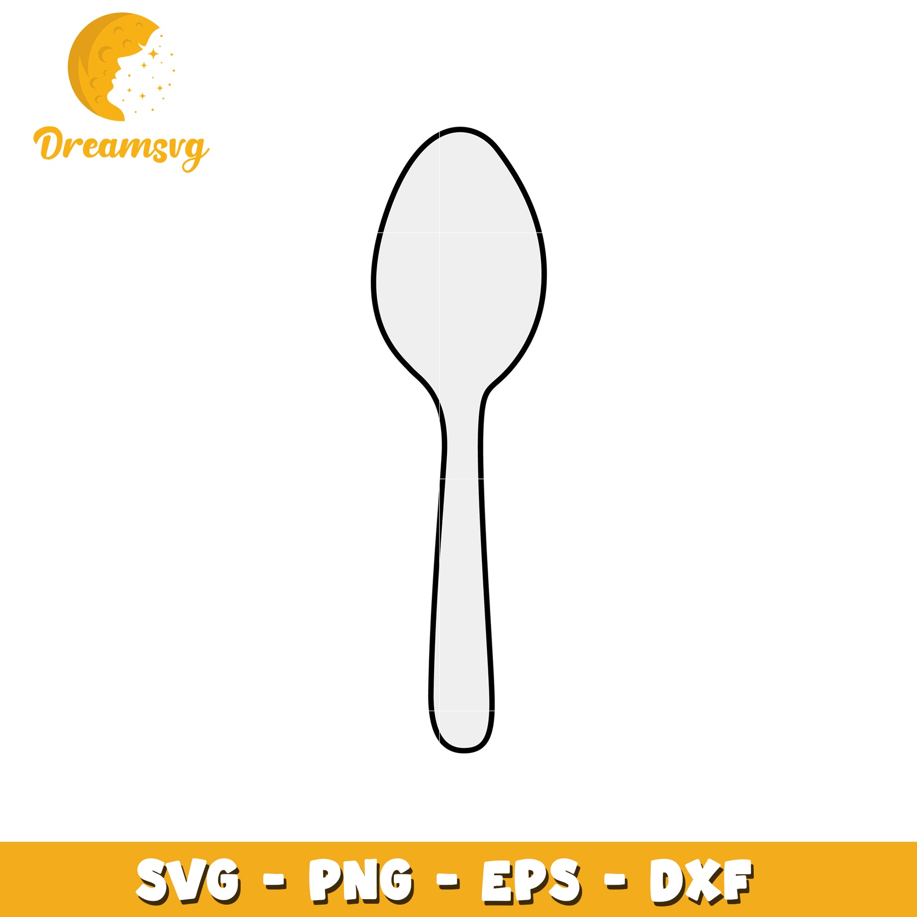 Spoon SVG Cut File PNG EPS DXF