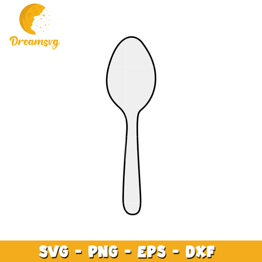 Spoon SVG Cut File PNG EPS DXF