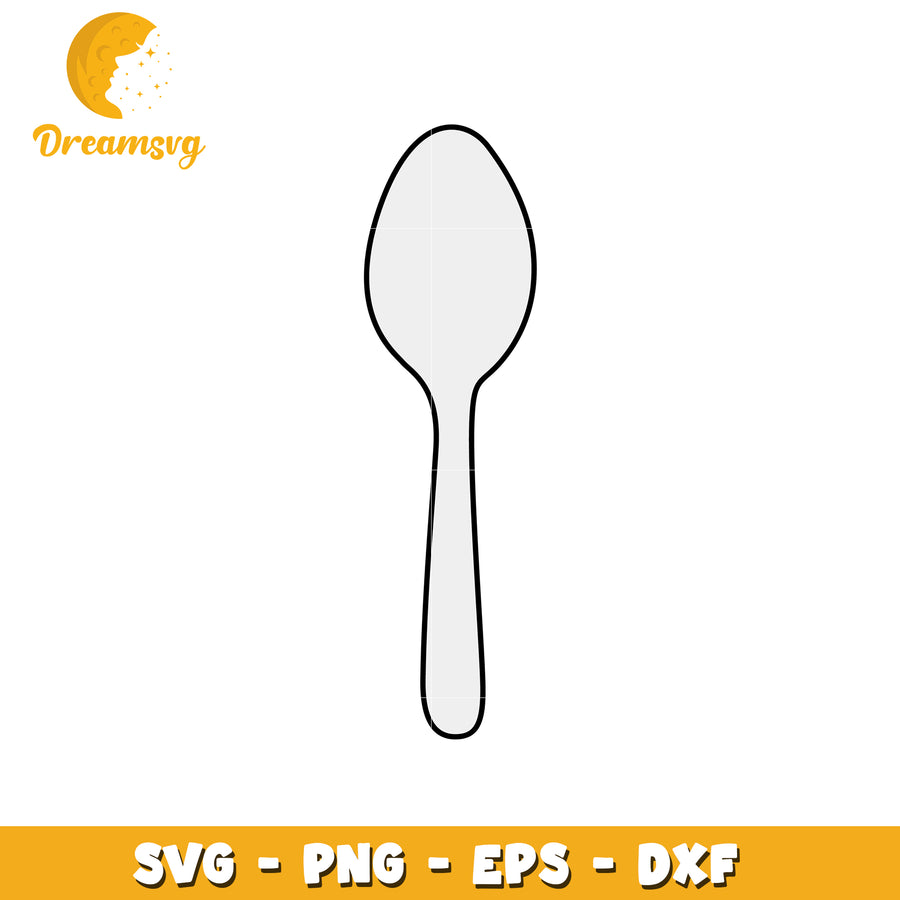 Spoon SVG Cut File PNG EPS DXF