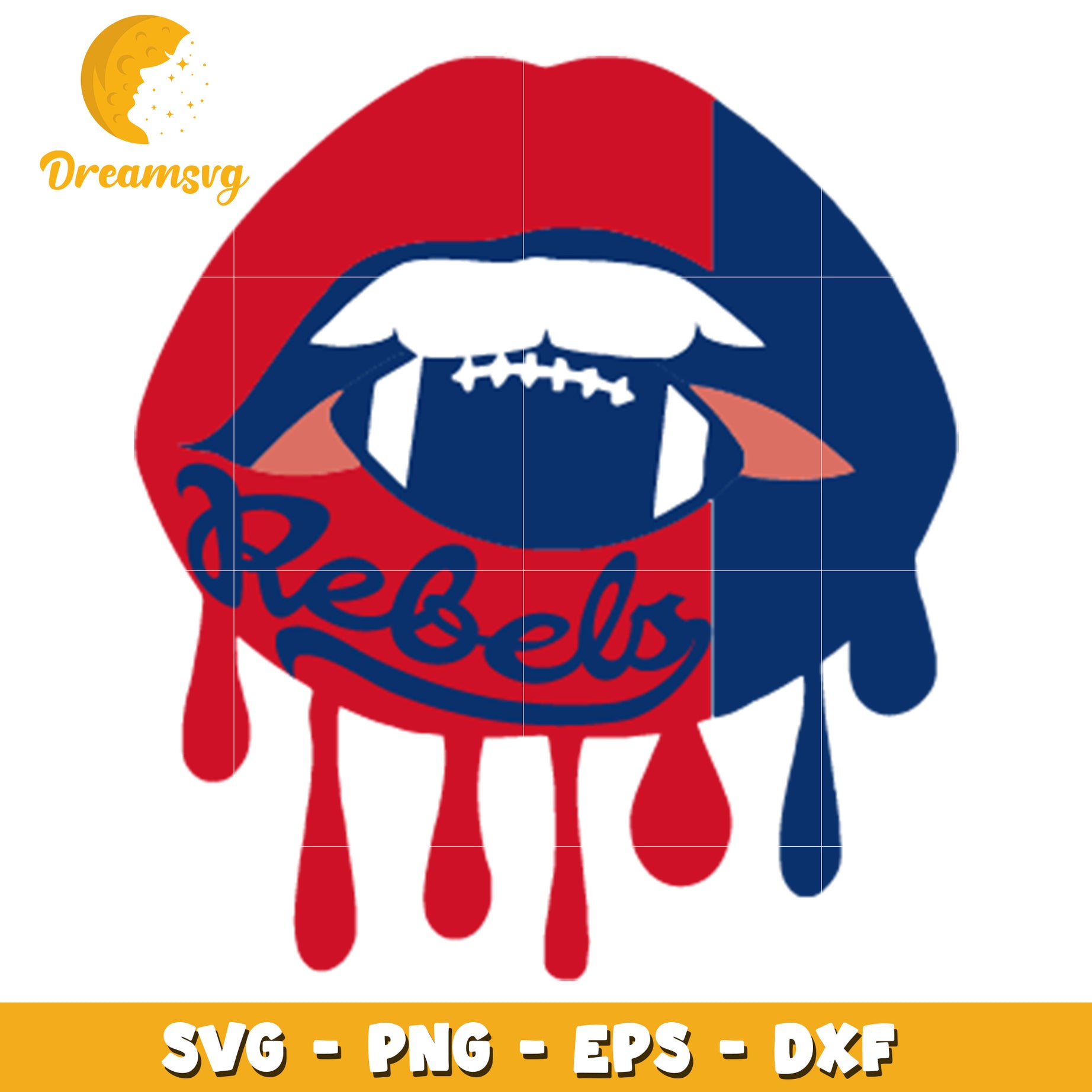 Sporty Lips Rebels SVG Cut File for Creative Projects