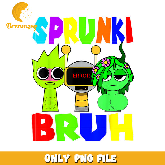 SprunKi Bruh PNG, Cartoon Characters, Digital Download