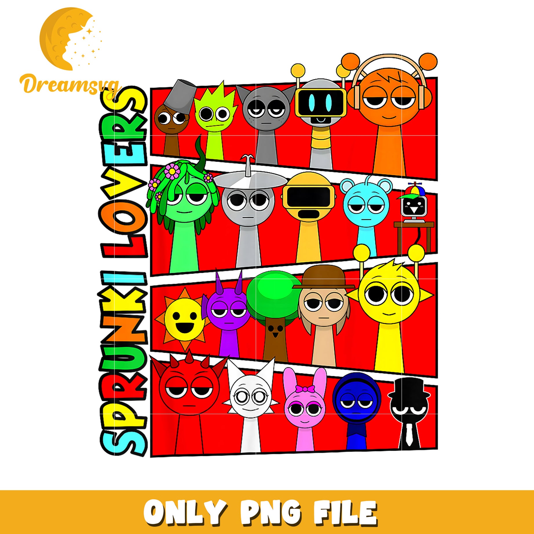 SprunKi Lovers PNG, Cartoon Characters