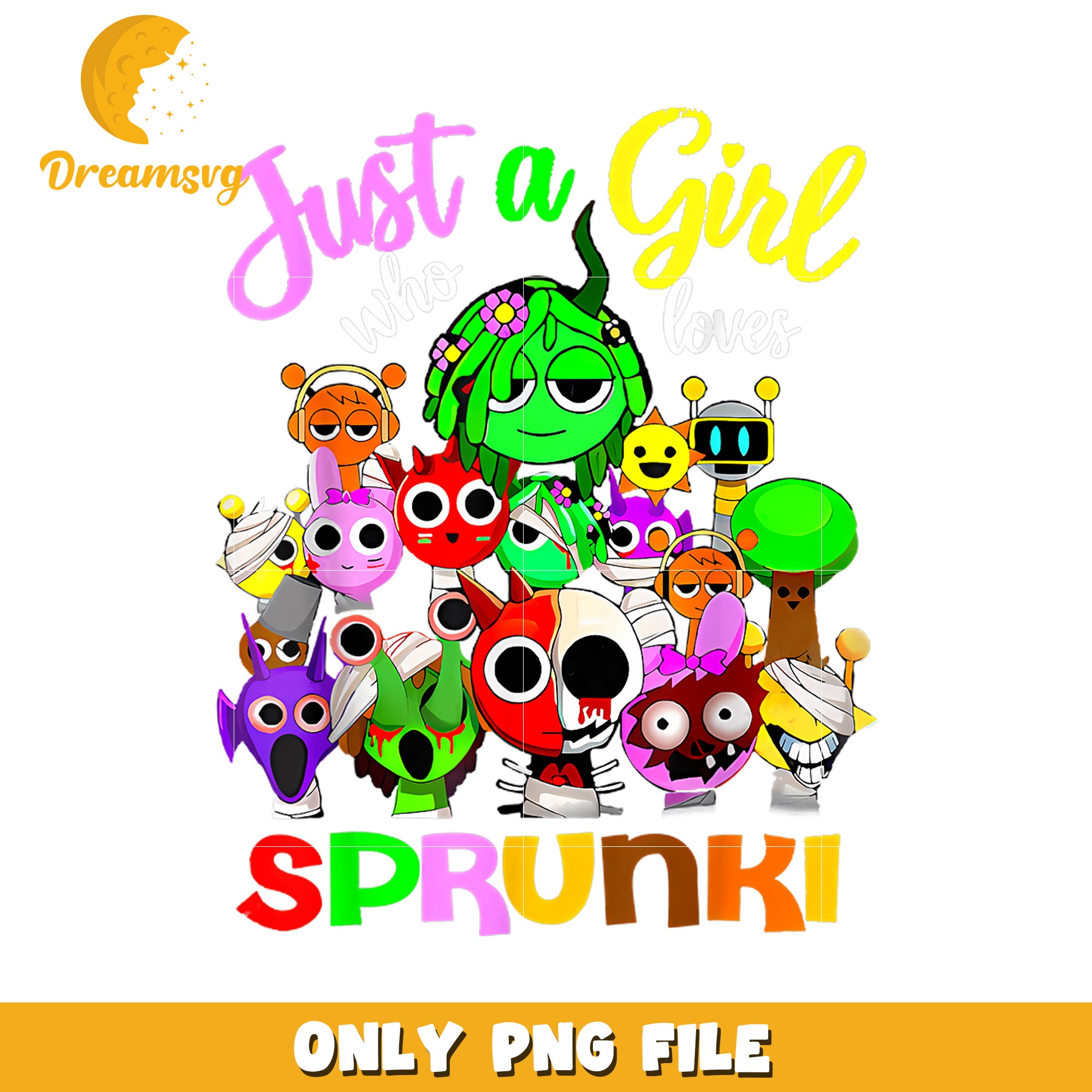 Sprunkai PNG Girl Loves Sprunkai Characters