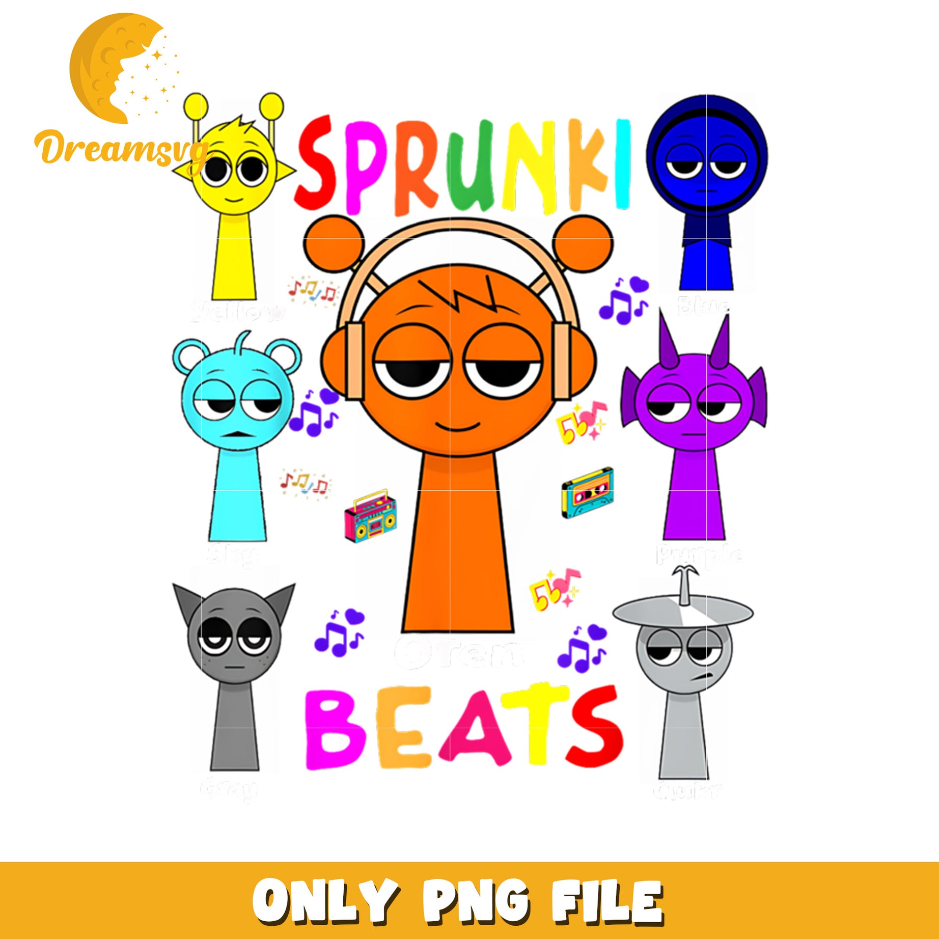 Sprunki Beats Unique PNG Art for Music Lovers, Download Now!