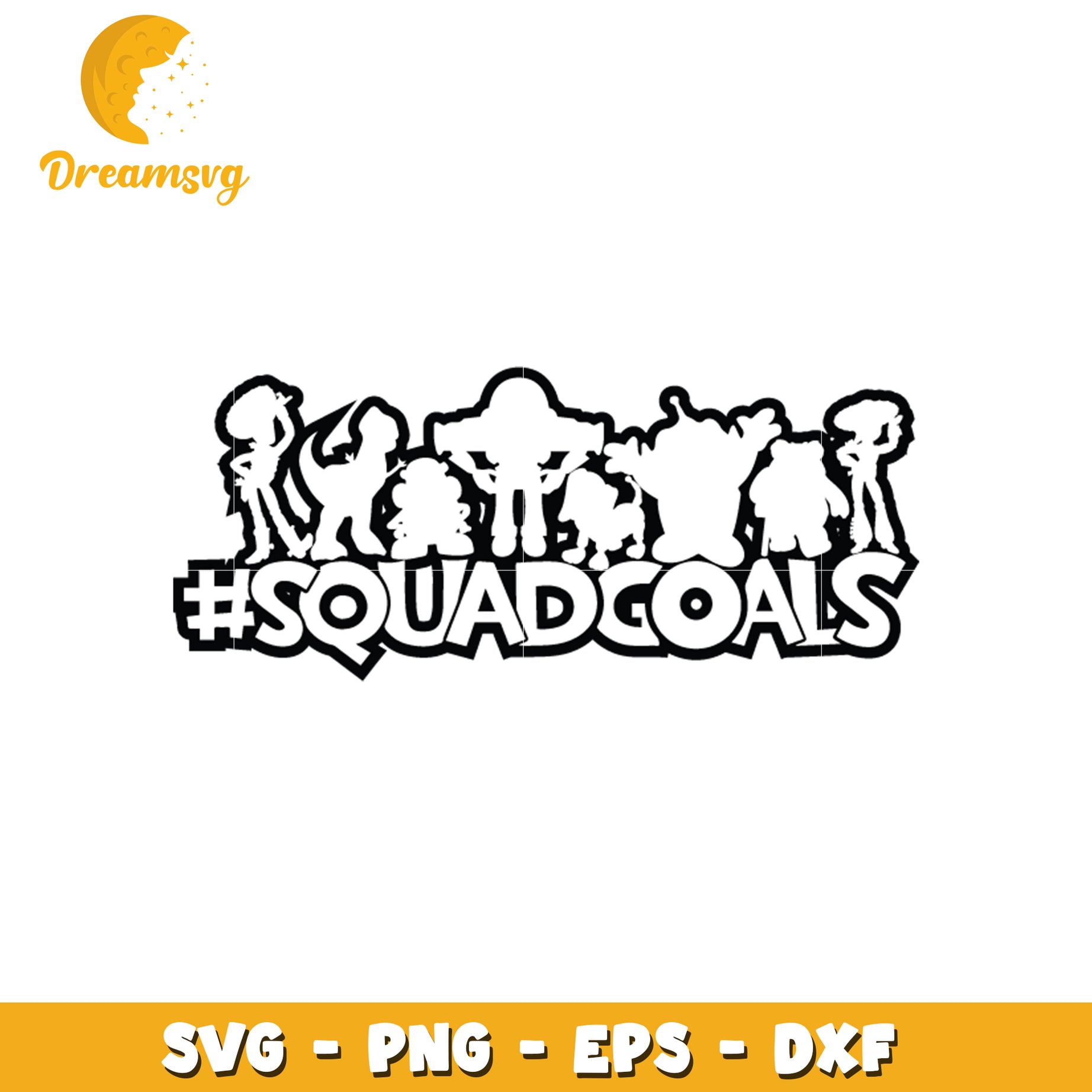 Squad Goals SVG Design for Creative Projects