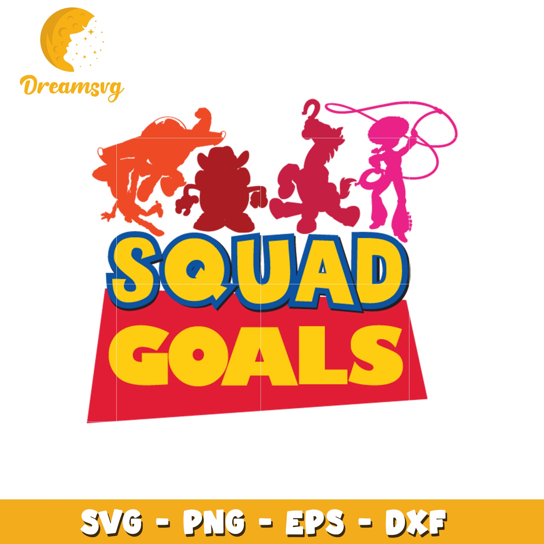 Squad Goals SVG Fun Design for Creative Projects