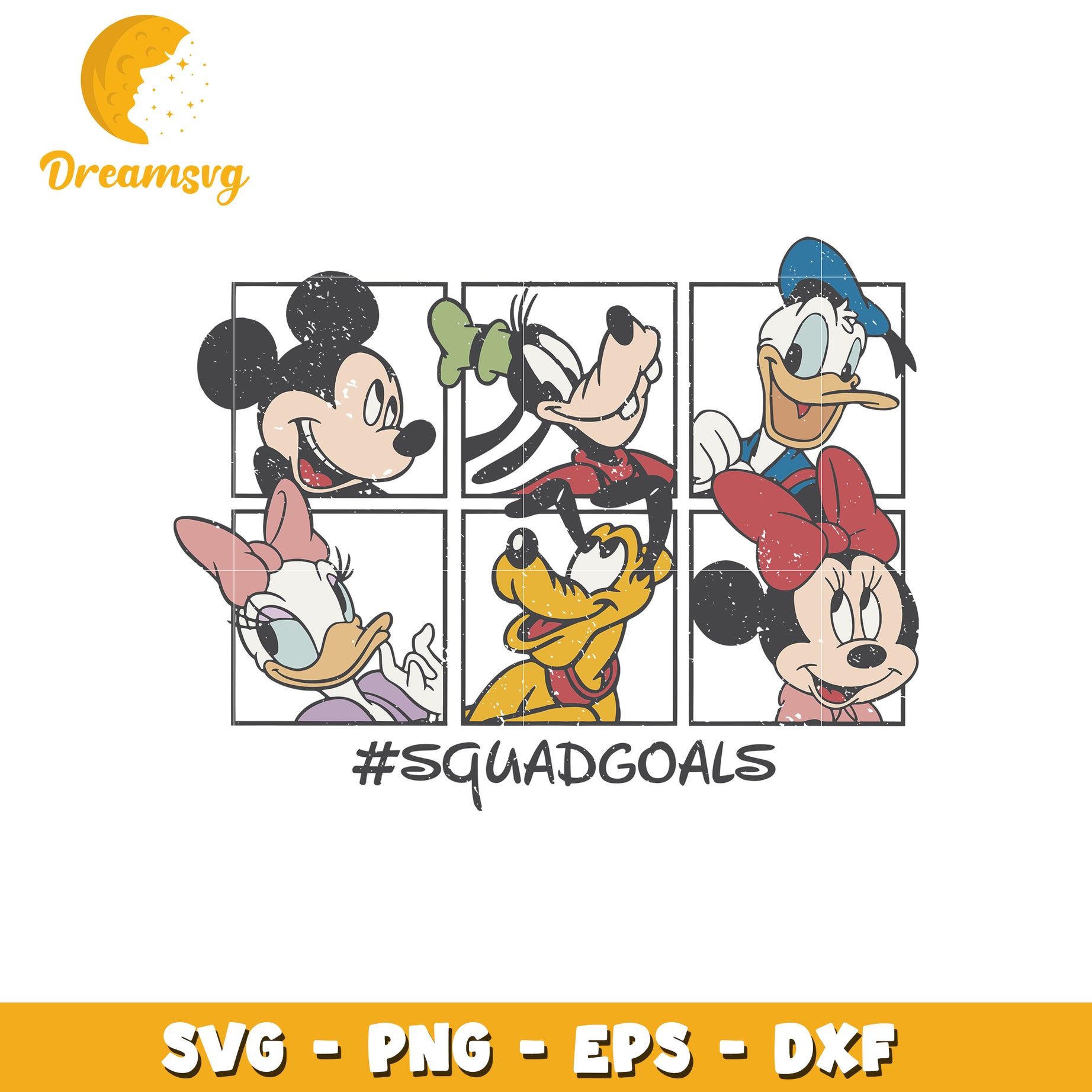 Squad goals svg, disney svg, mickey mouse characters svg