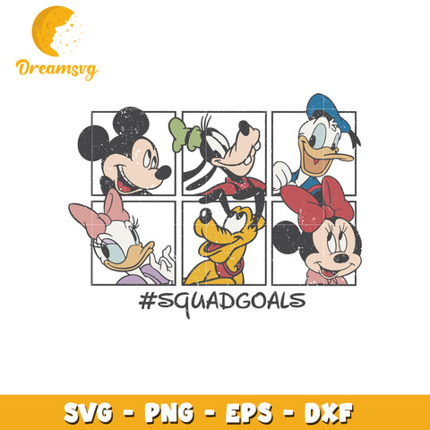 Squad goals svg, disney svg, mickey mouse characters svg