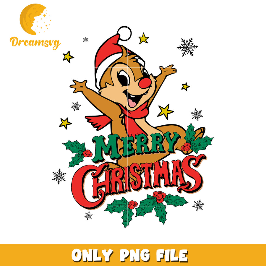 Squirle christmas holiday cheer png, disney festive png