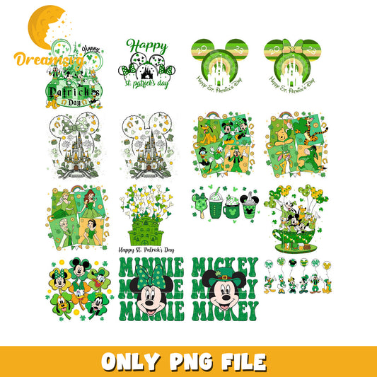 St Patrick's Day Disney PNG Bundle for Crafts and Projects