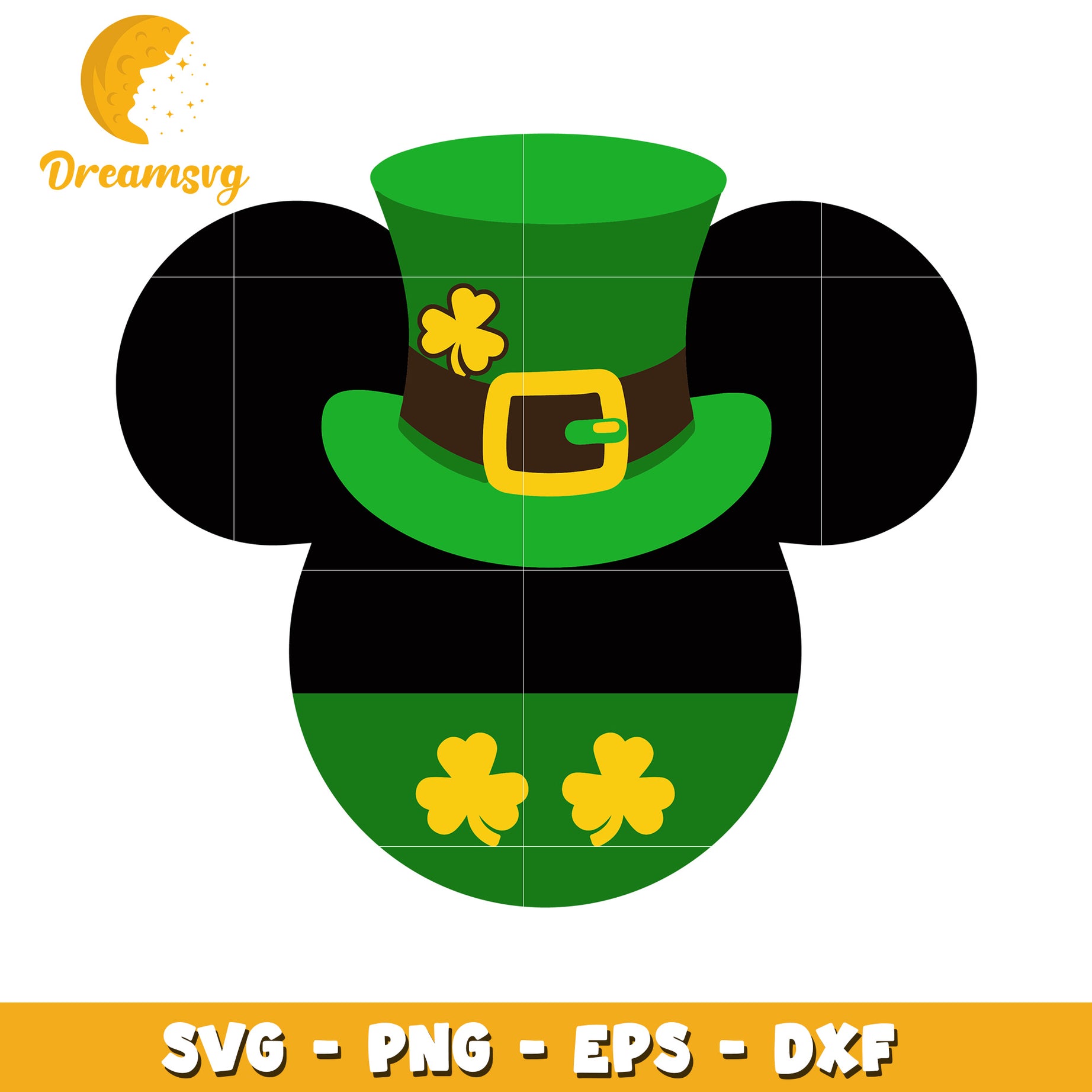 St Patrick's Day Mickey Mouse Hat SVG for Crafting Fun Designs