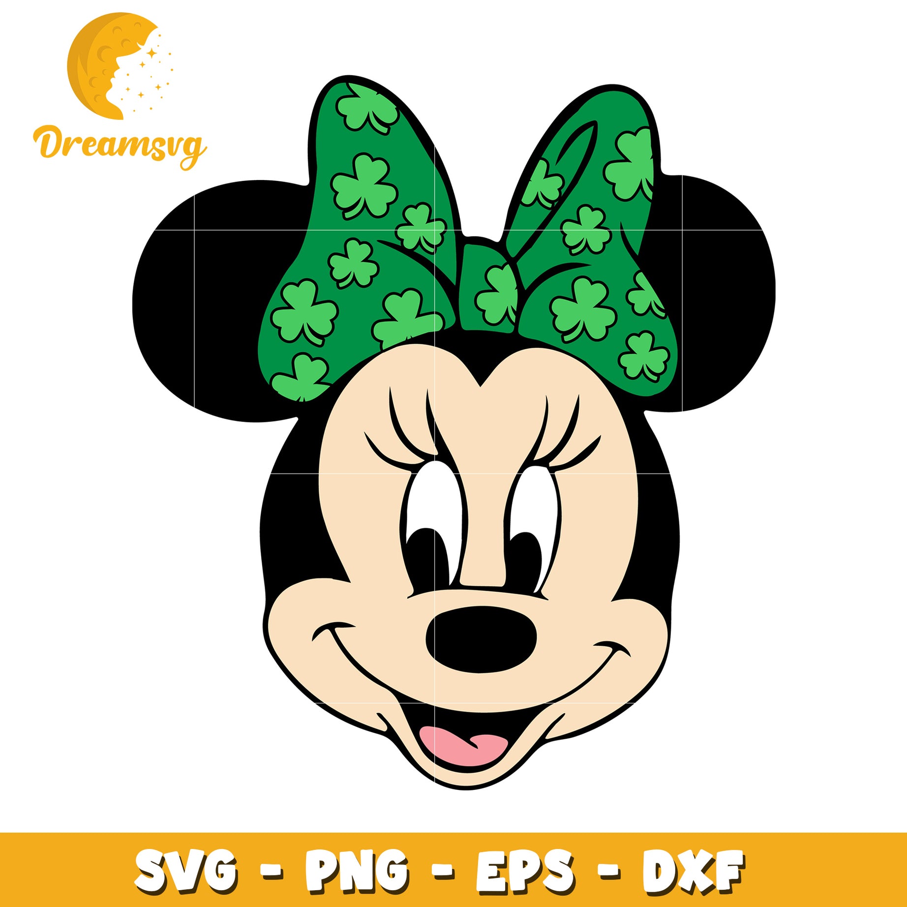 St Patrick's Day Minnie Mouse SVG Clipart for Creative Projects