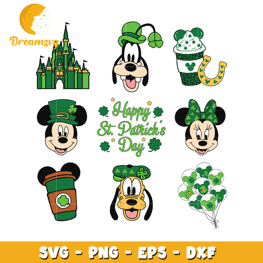 St Patrick's Day SVG Designs Featuring Mickey and Friends Collection