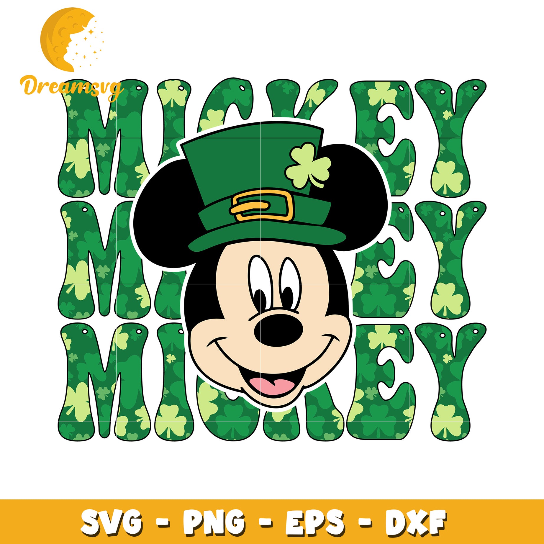 St Patricks Day Mickey SVG PNG EPS DXF