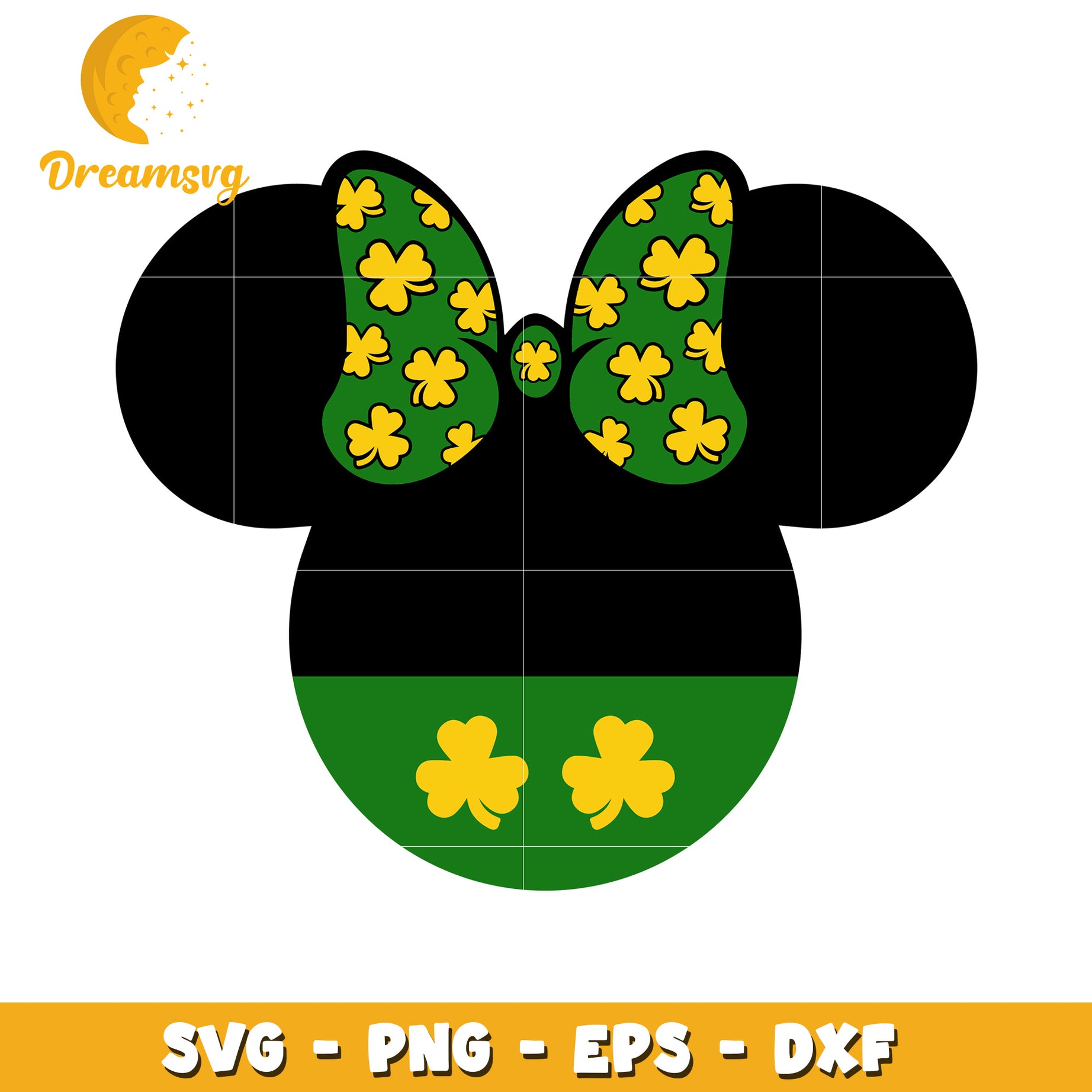 St Patricks Day Minnie Mouse SVG Cut File