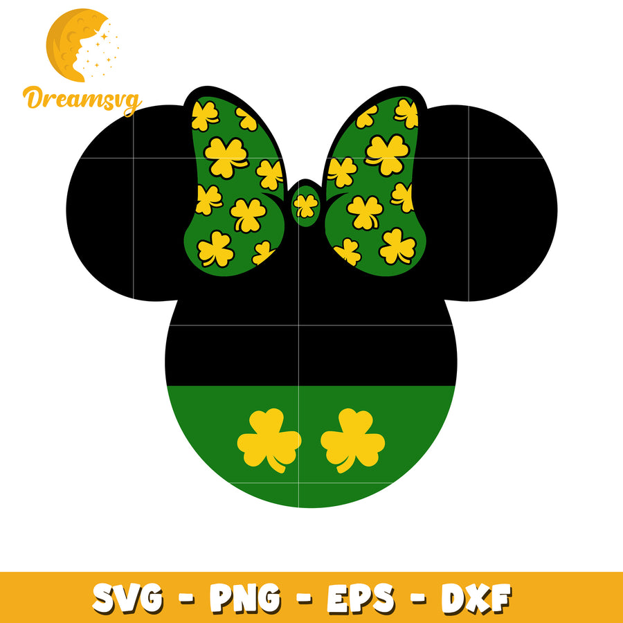 St Patricks Day Minnie Mouse SVG Cut File