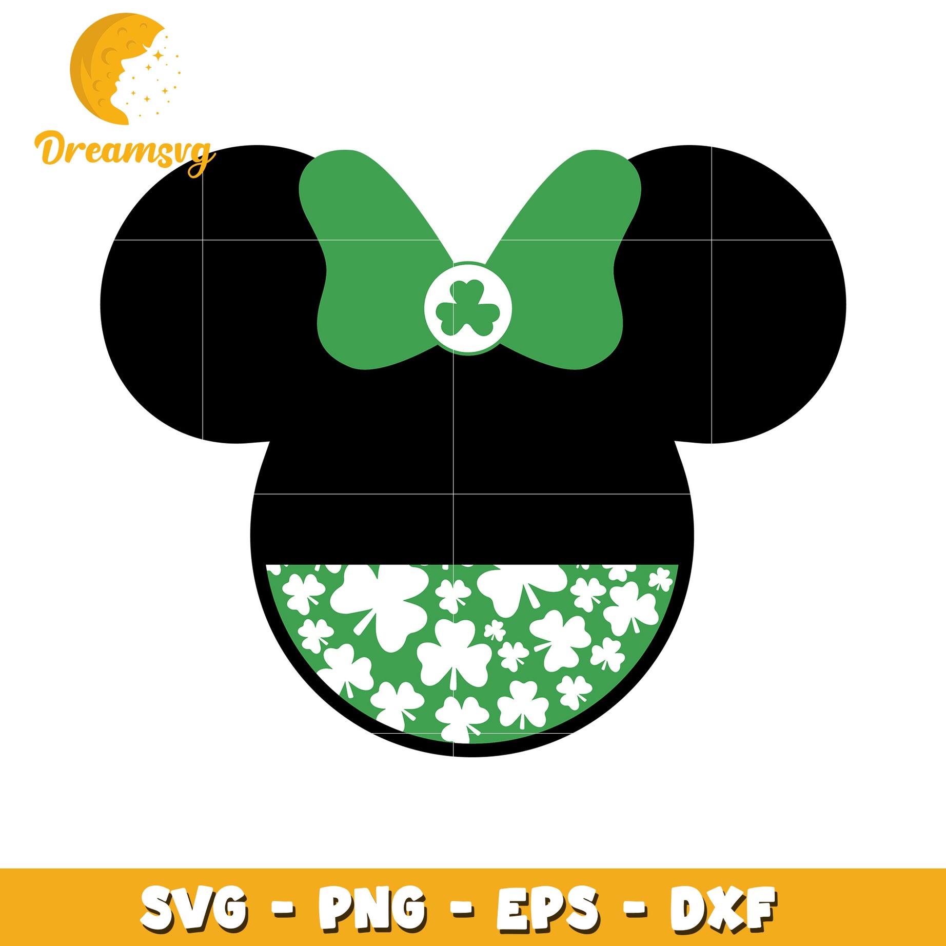 St Patricks Day Minnie Mouse SVG PNG EPS DXF