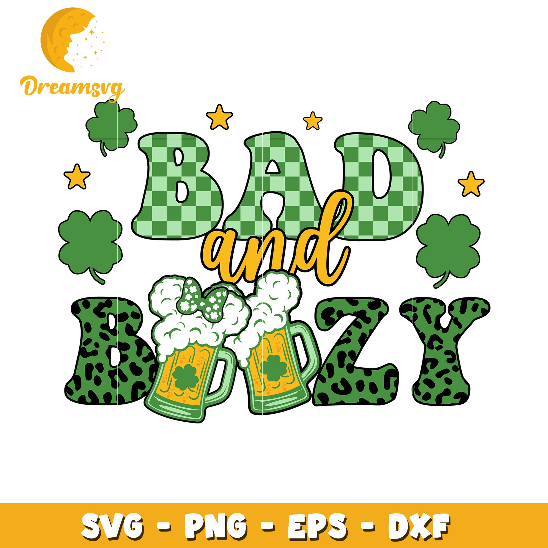 St Patricks Day SVG Bad and Boozy