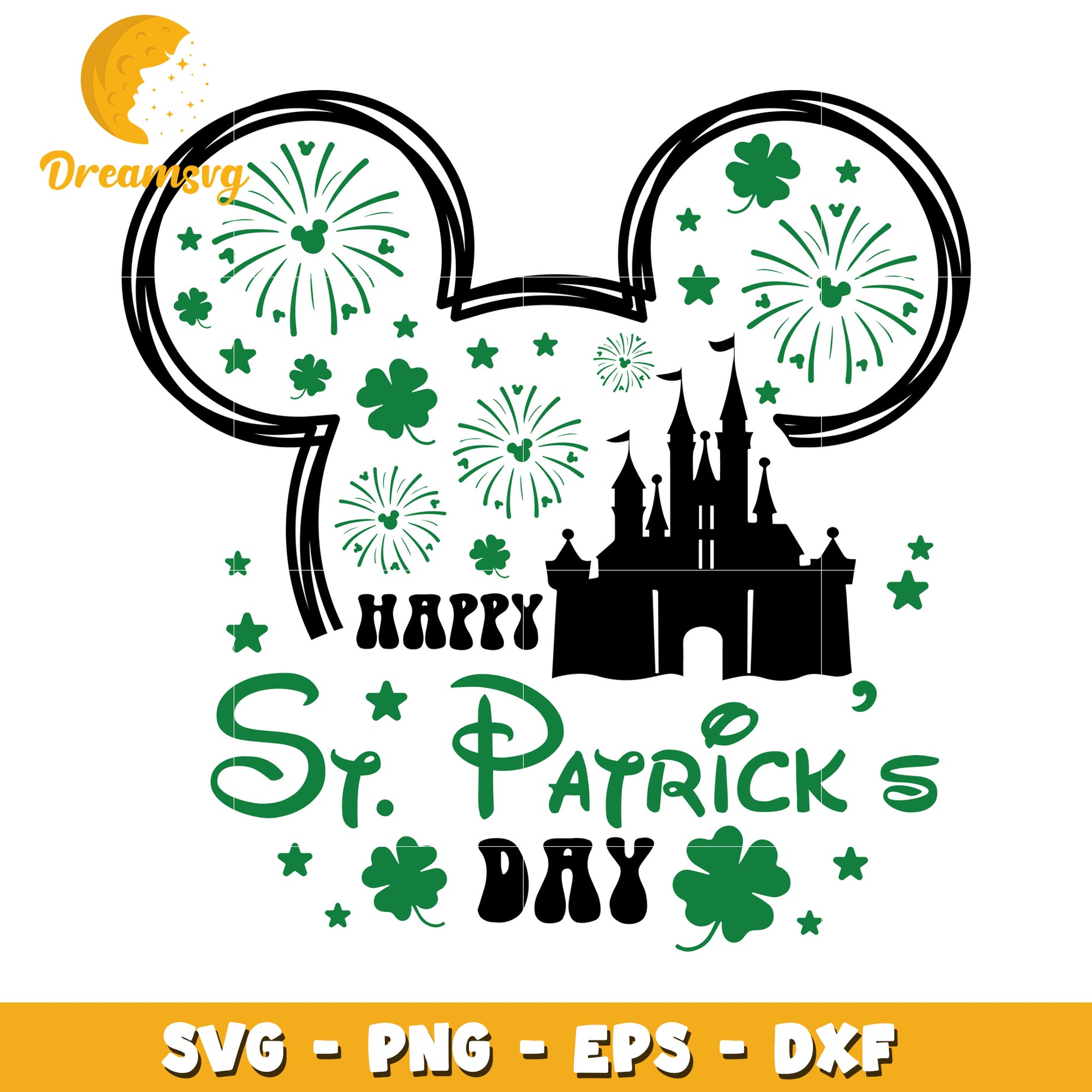 St Patricks Day SVG Disney Castle Design