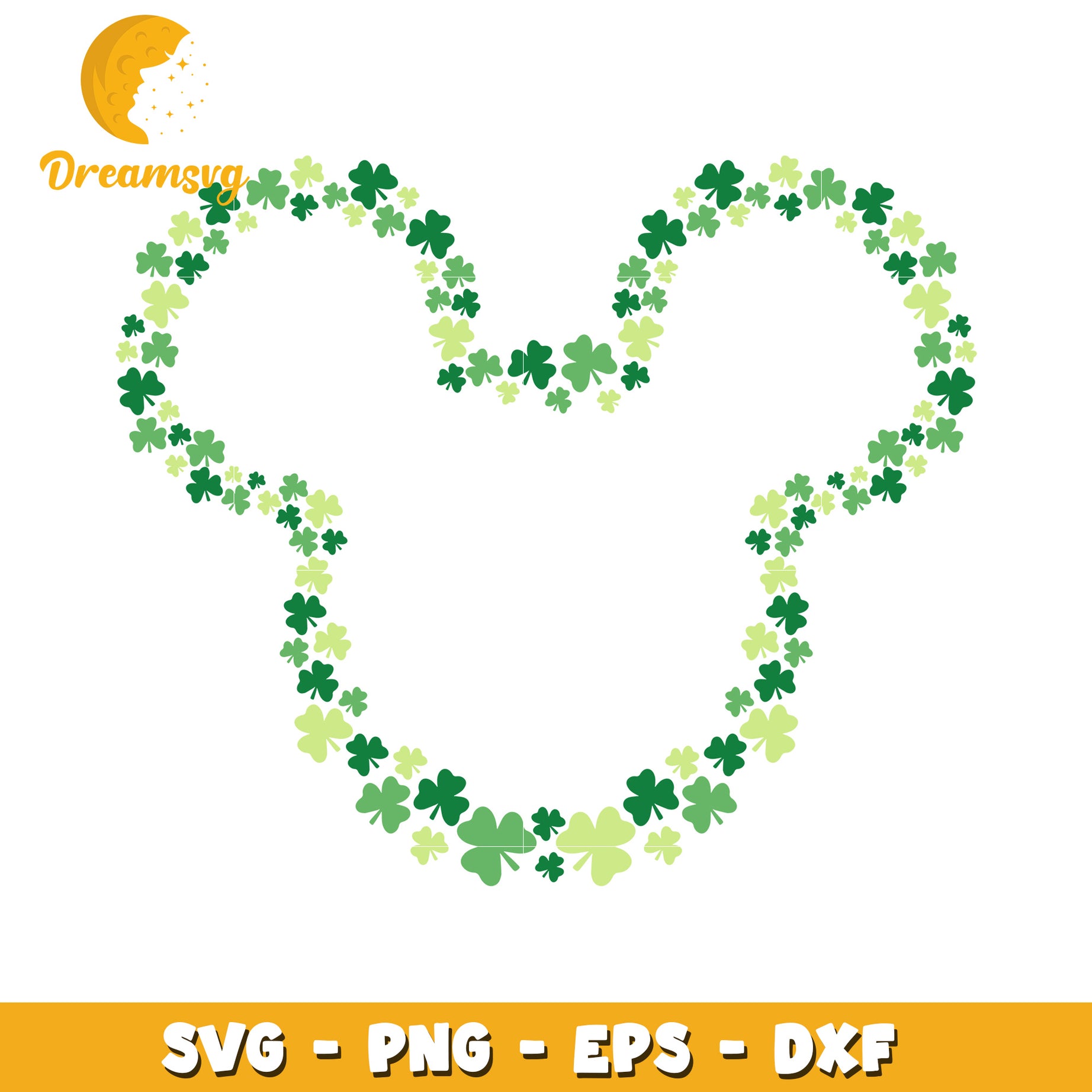 St Patricks Day SVG Mickey Mouse Clover