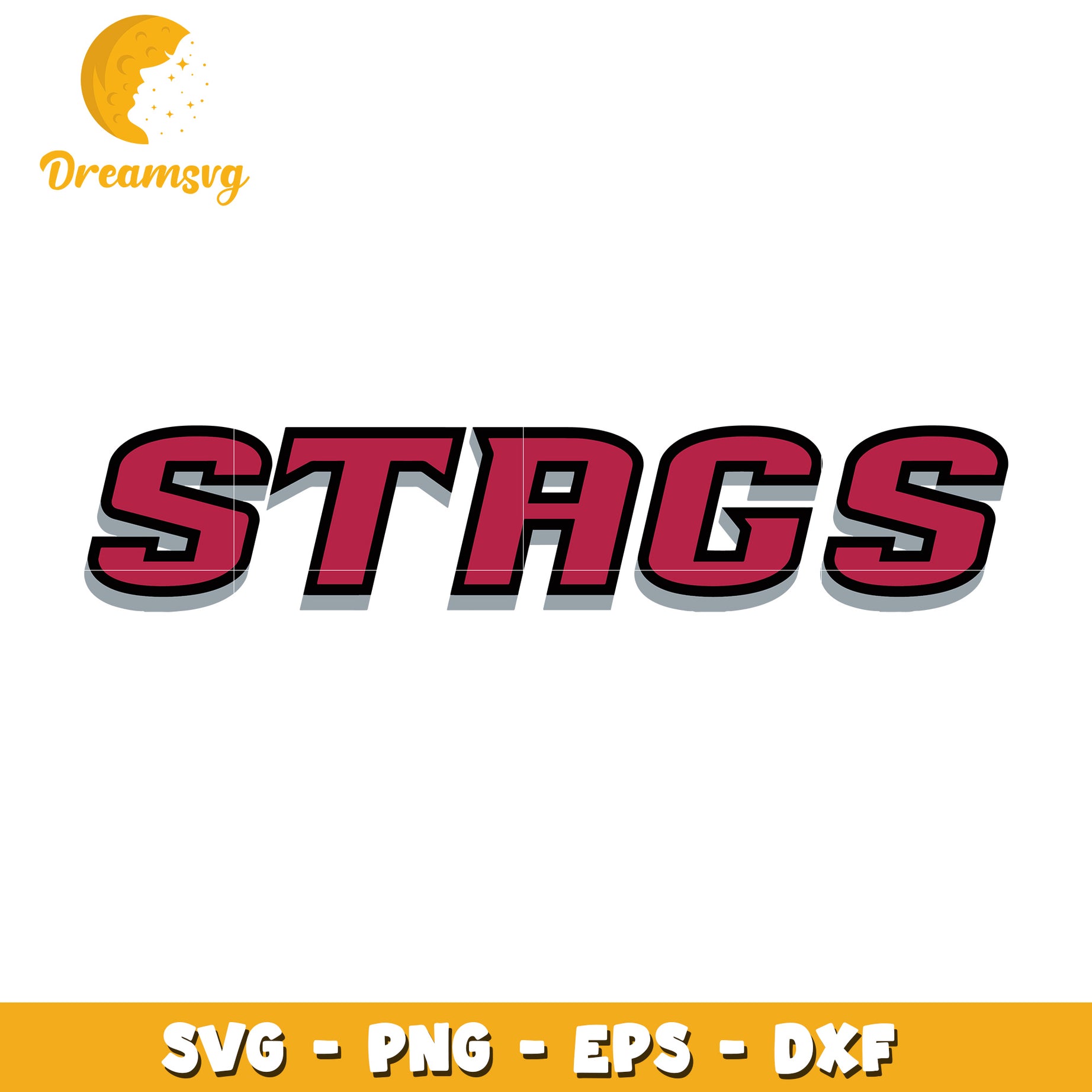 Stags SVG Cut File PNG EPS DXF