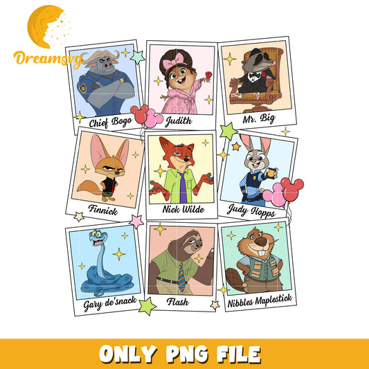 Stamps of zootopia png, zootopia funny png, zootopia design png