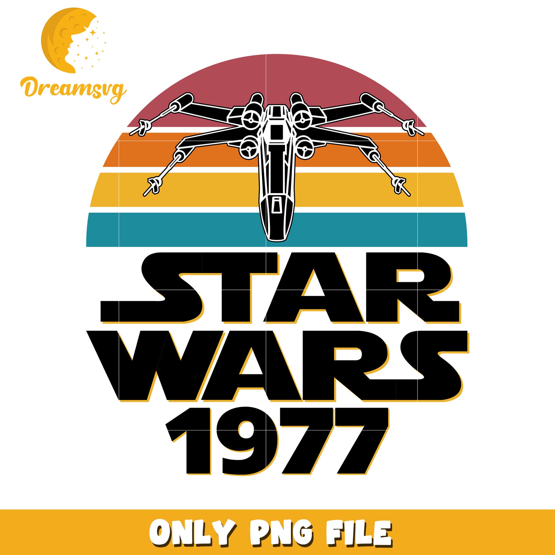 Star Wars 1977 PNG Retro Design