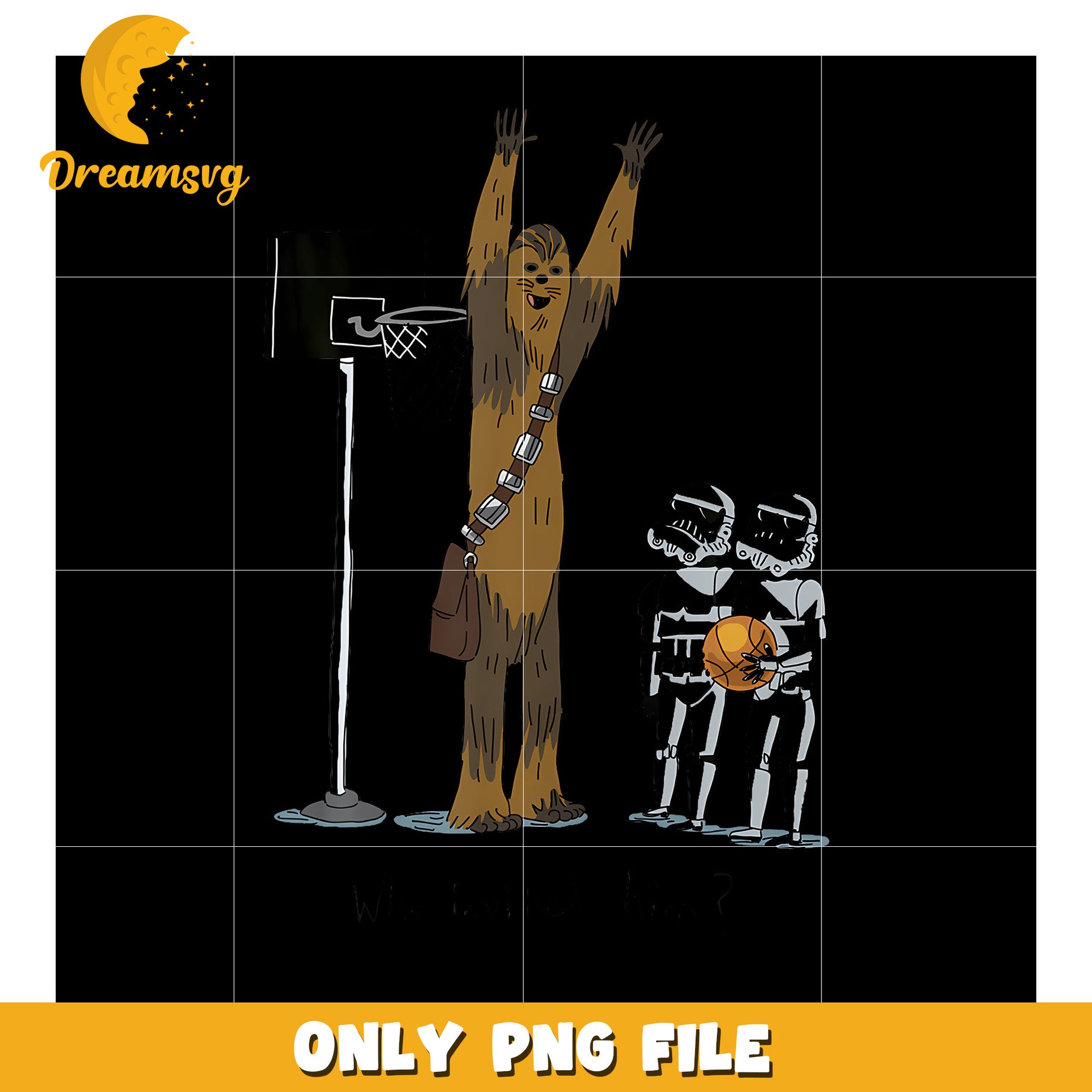 Star Wars Chewbacca Basketball Who Invited Him png, cartoon png, happy holiday png