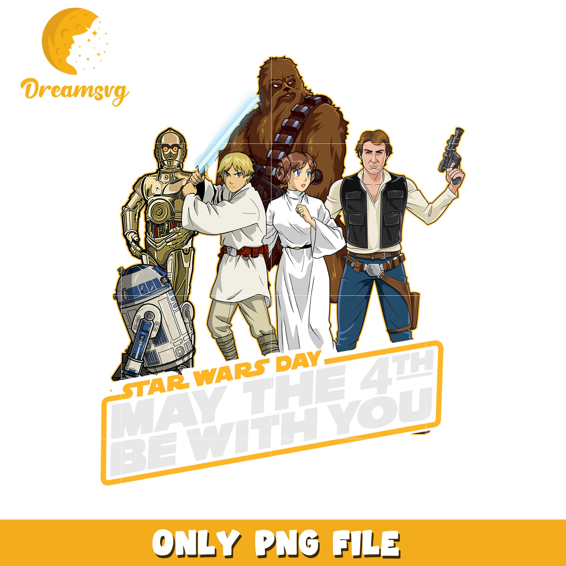 Star Wars Day May the Fourth PNG Graphic Design File