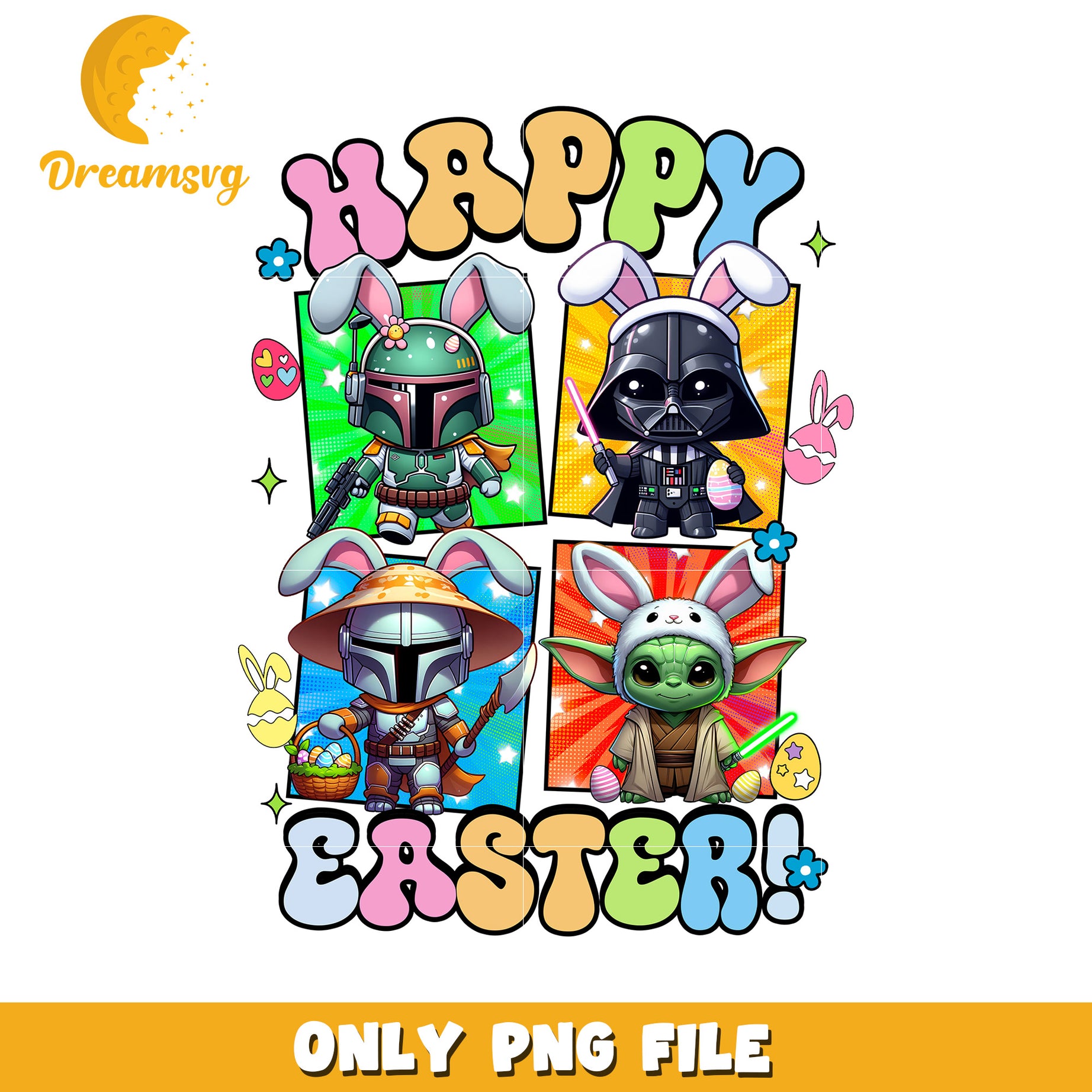 Star Wars Easter PNG Design