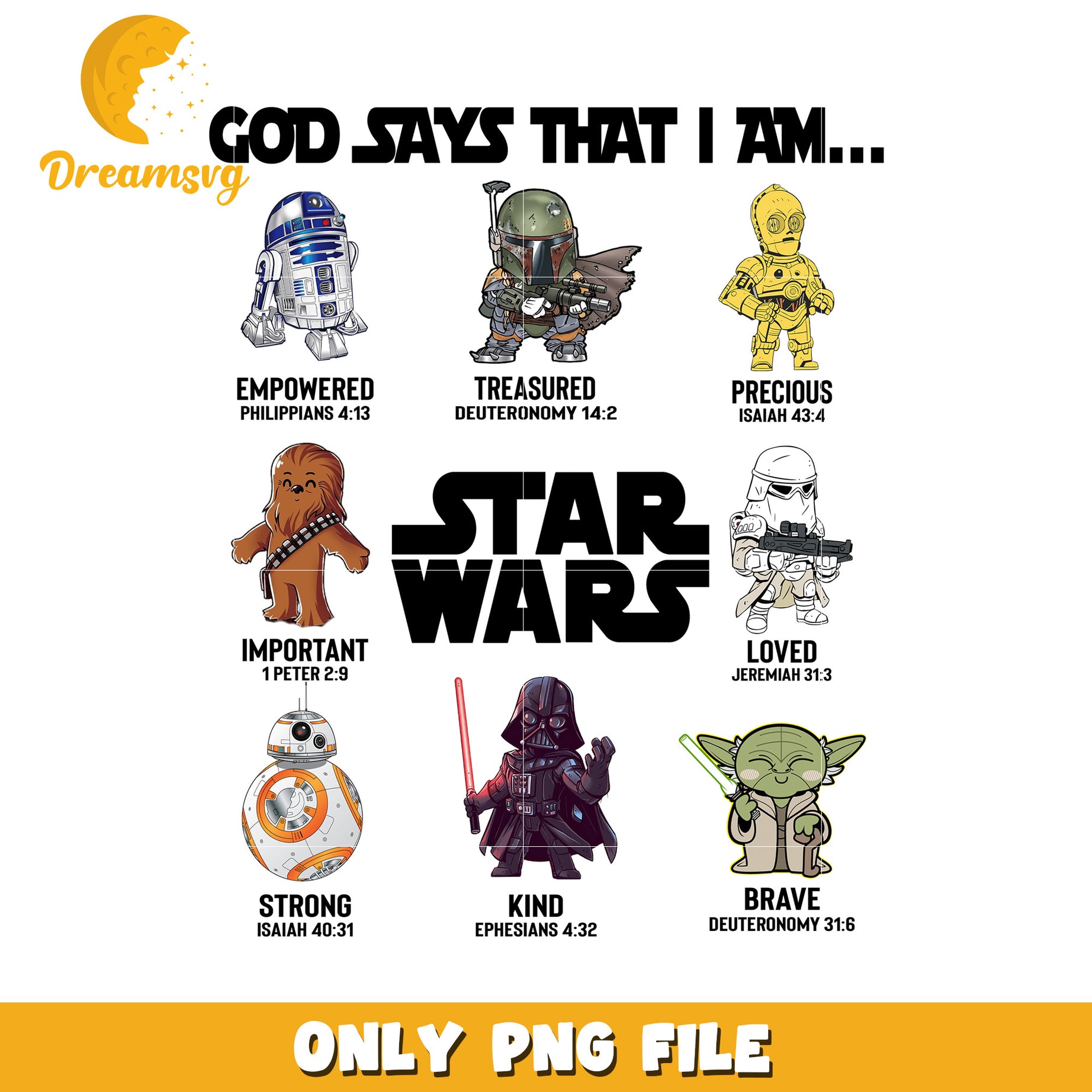 Star Wars God Says PNG Images