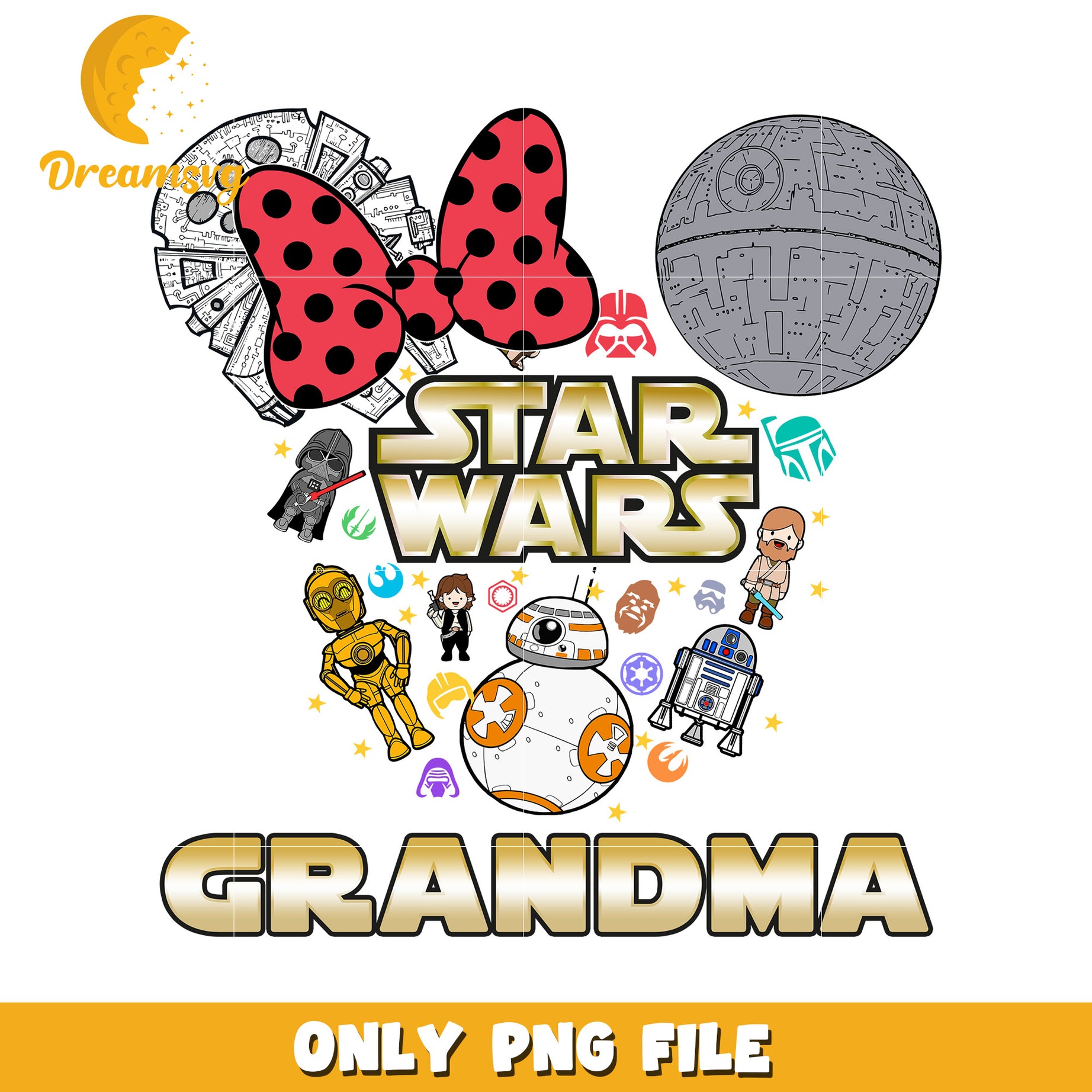 Star Wars Grandma Minnie PNG