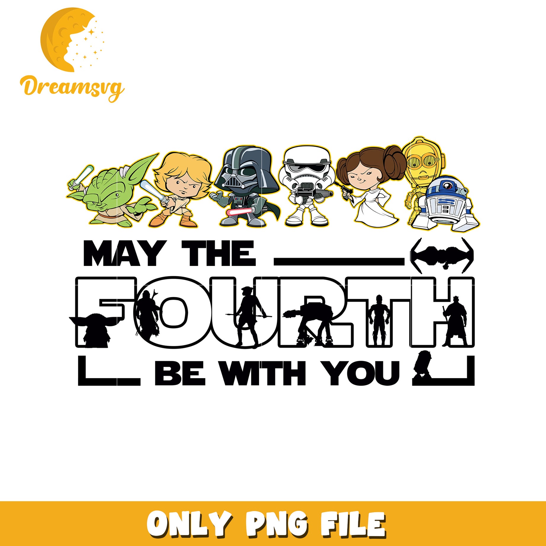 Star Wars May the Fourth PNG Design for Fans 2023