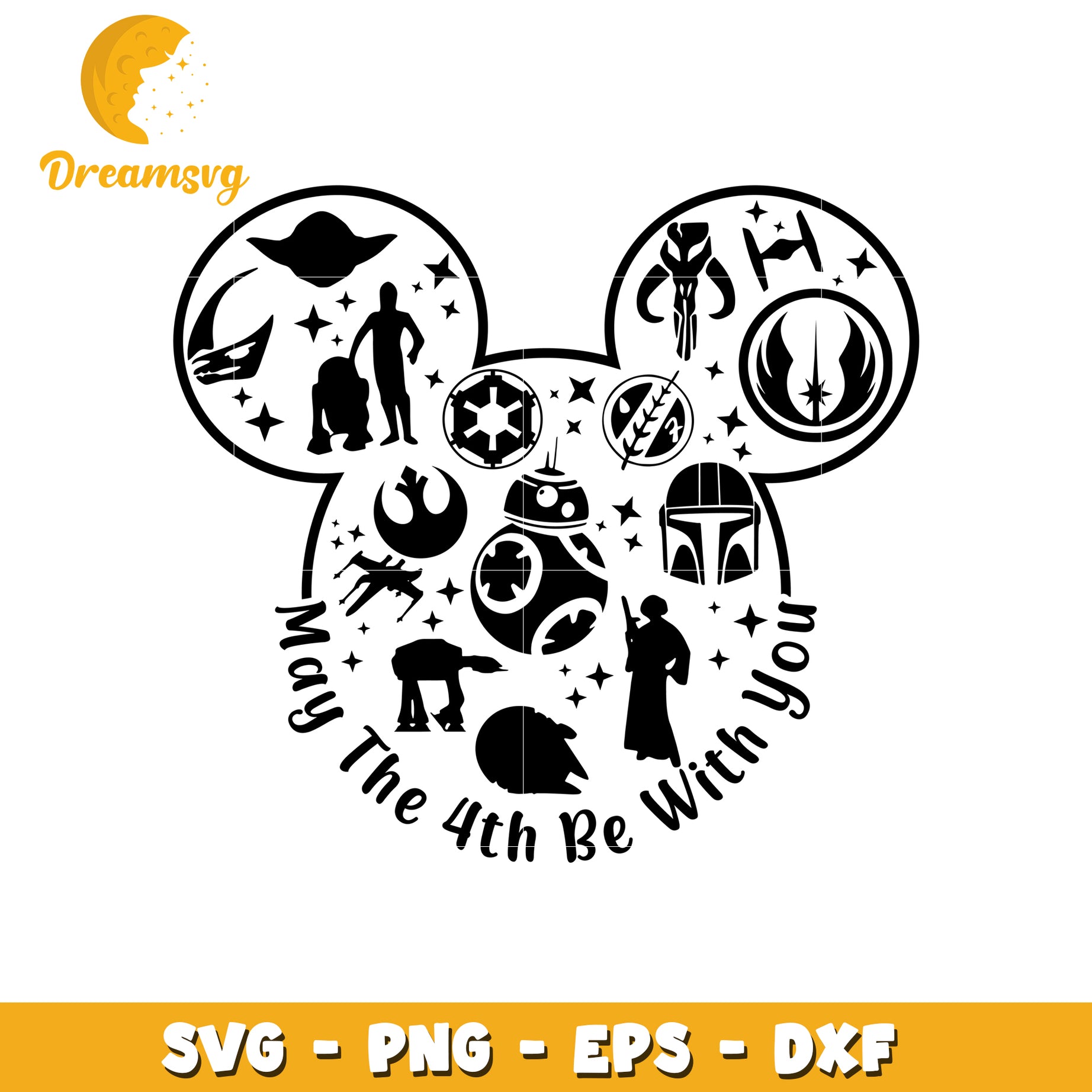 Star Wars Mickey Mouse SVG Cut File