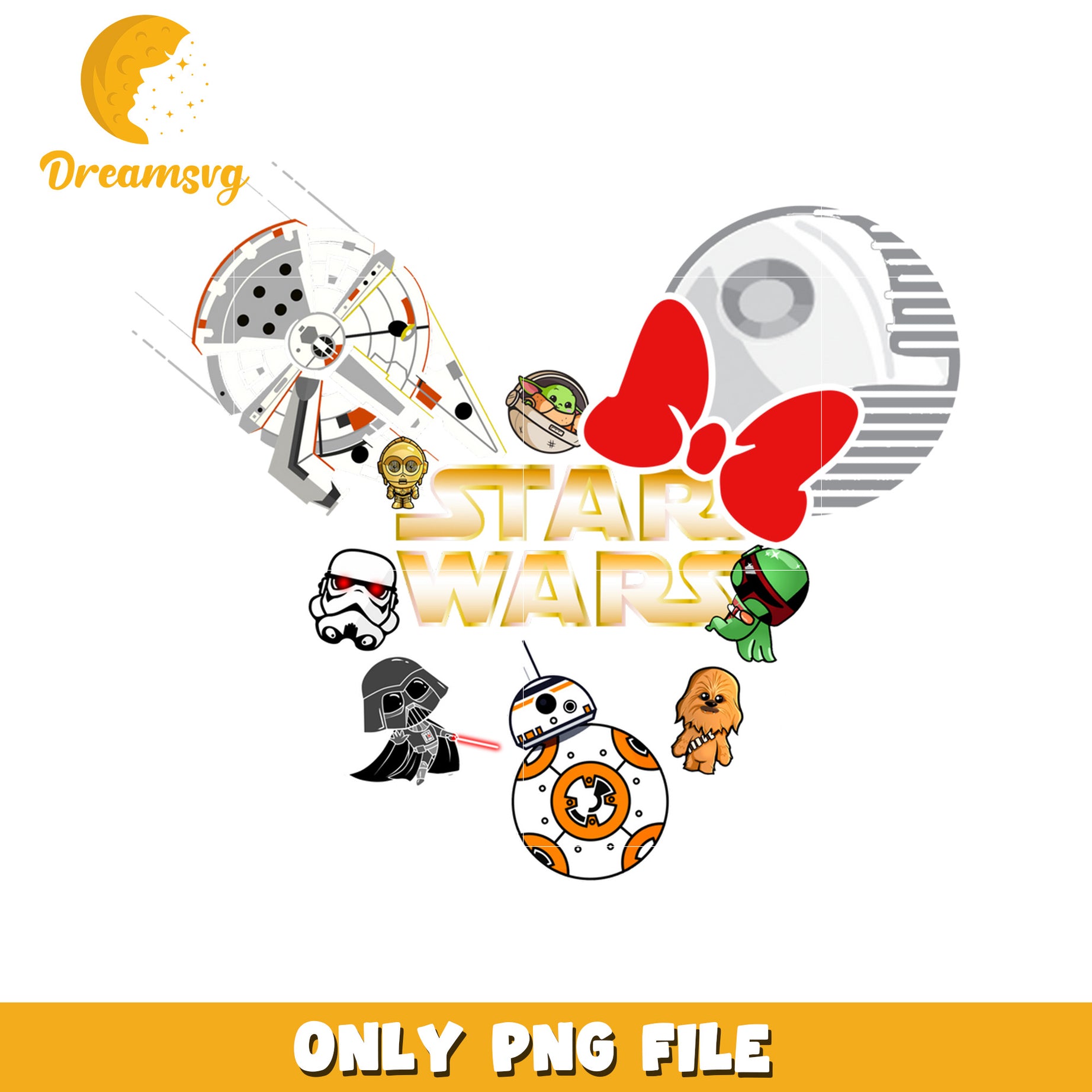 Star Wars PNG Minnie Mouse Design
