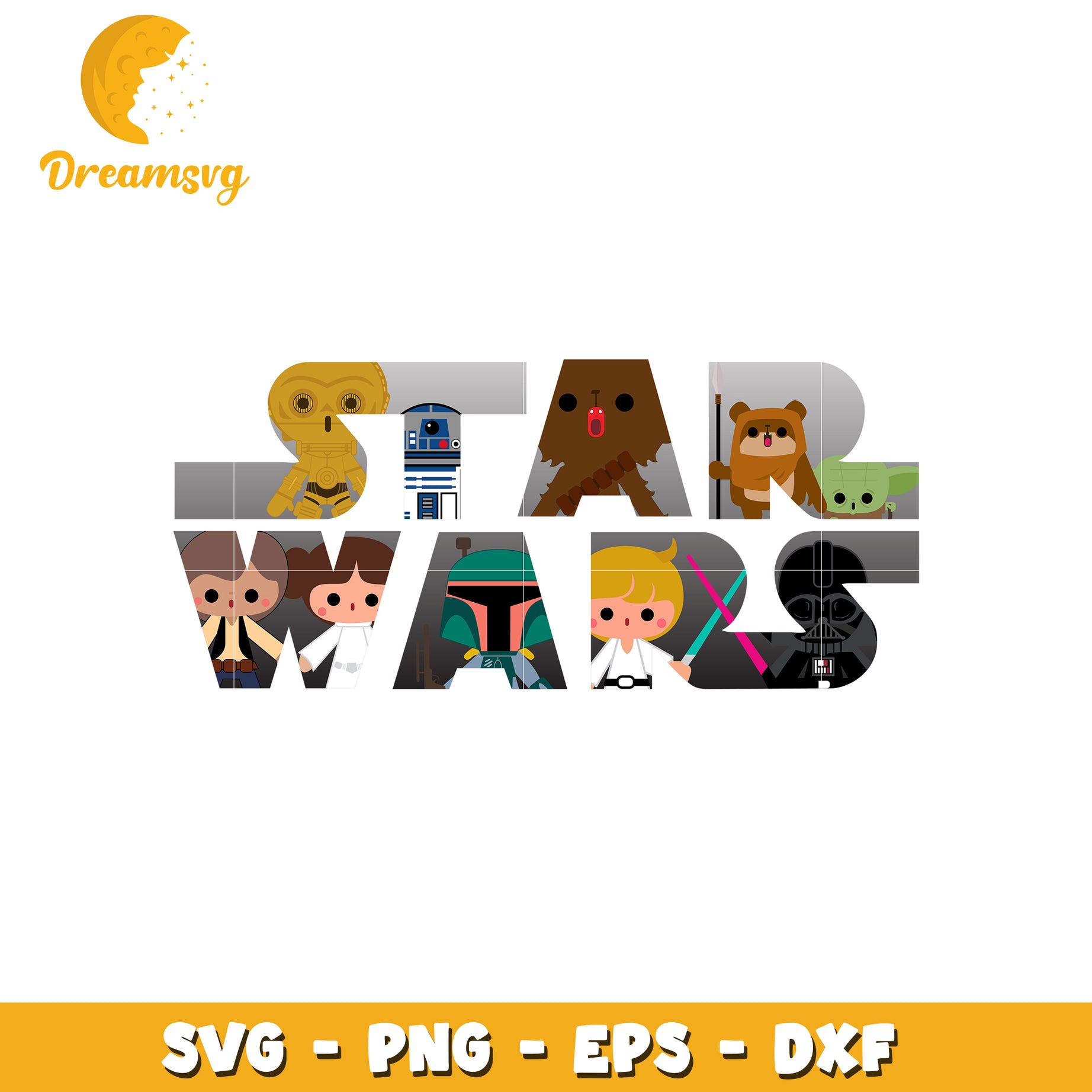 Star Wars SVG Cut Files PNG EPS DXF