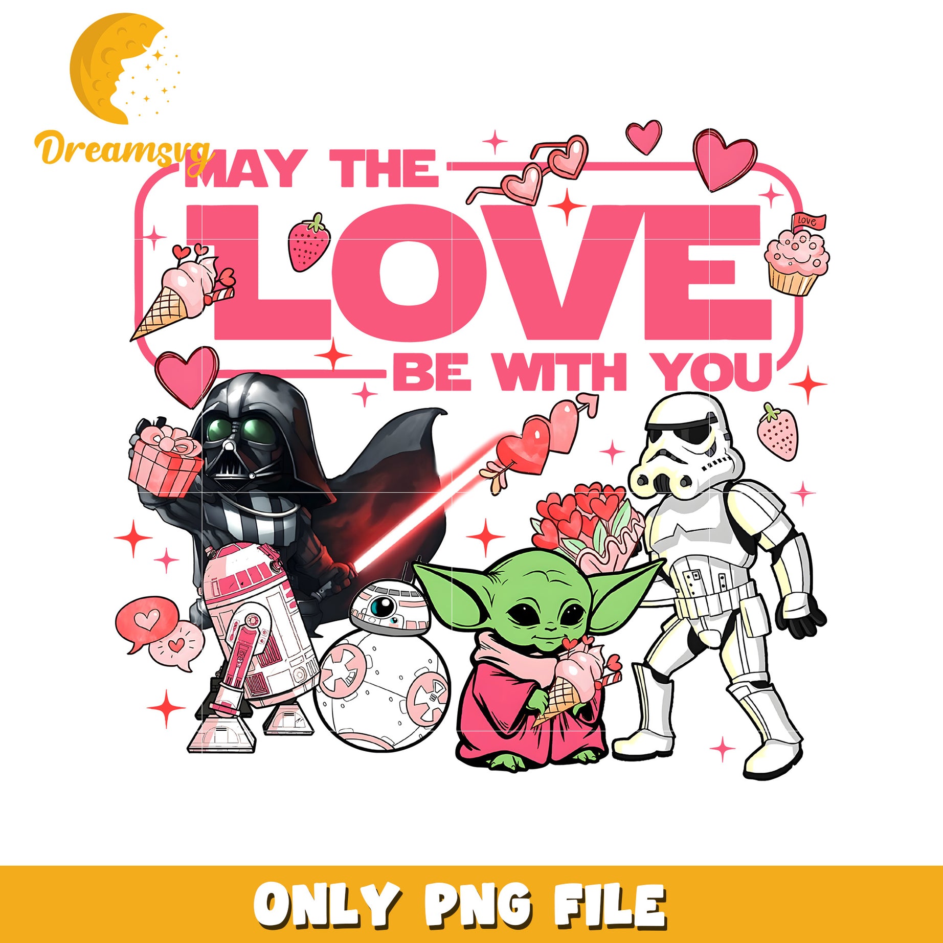 Star Wars Valentines PNG Design