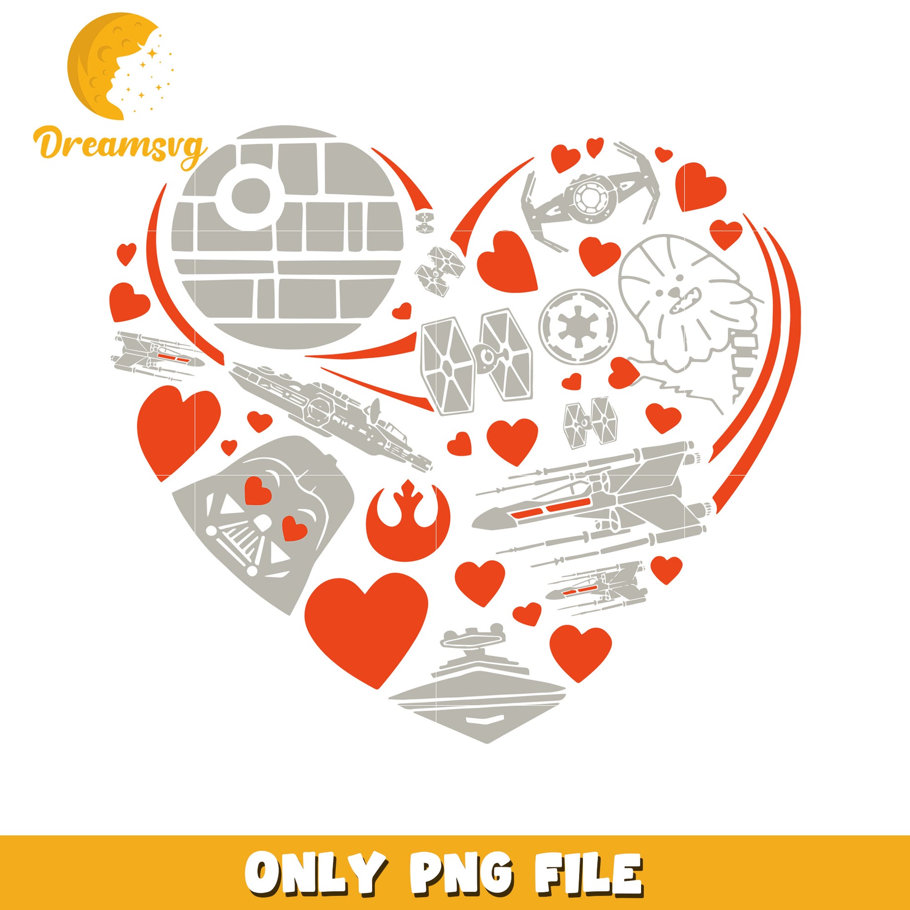 Star Wars Valentines PNG Heart Design