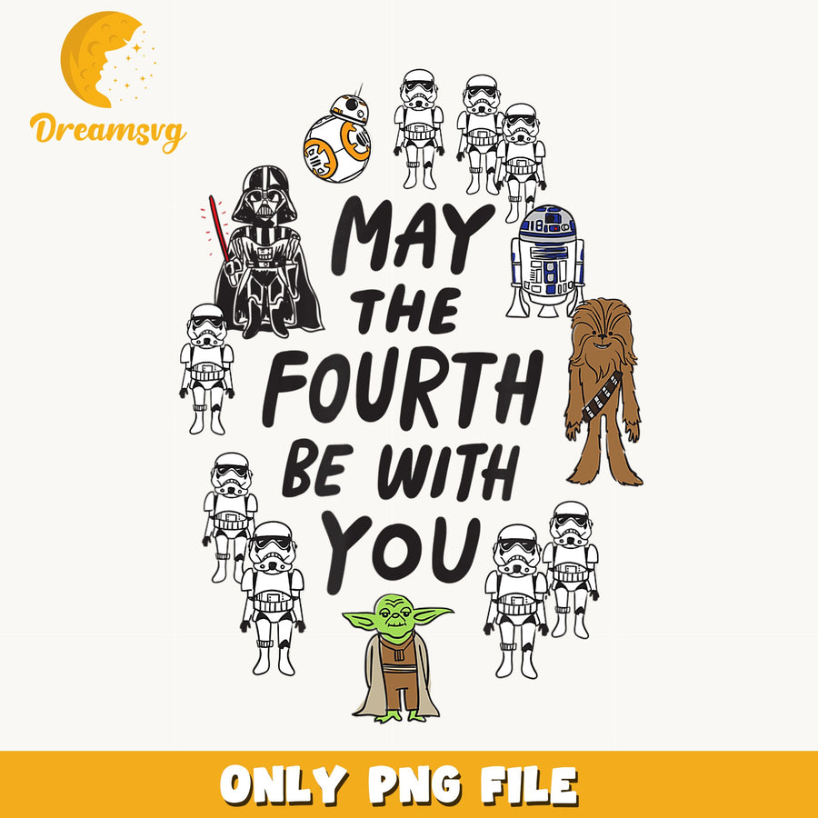 Star Wars May The Fourth Be With You PNG, Darth Vader Yoda, Galaxy PNG